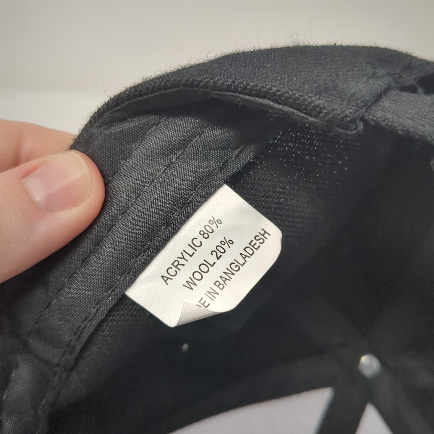 Unbranded Strapback Hat Solid Black One Size Adjustable Casual Blank