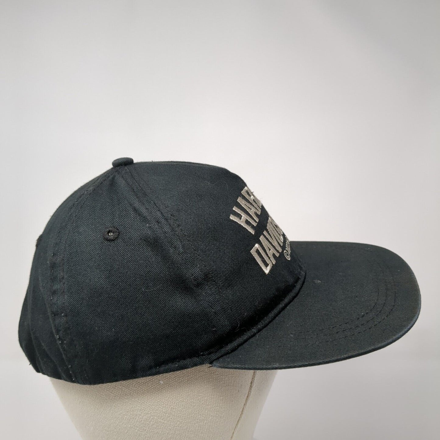 Harley-Davidson Snapback Hat Black Size 4-14 Adjustable Embroidered Cotton