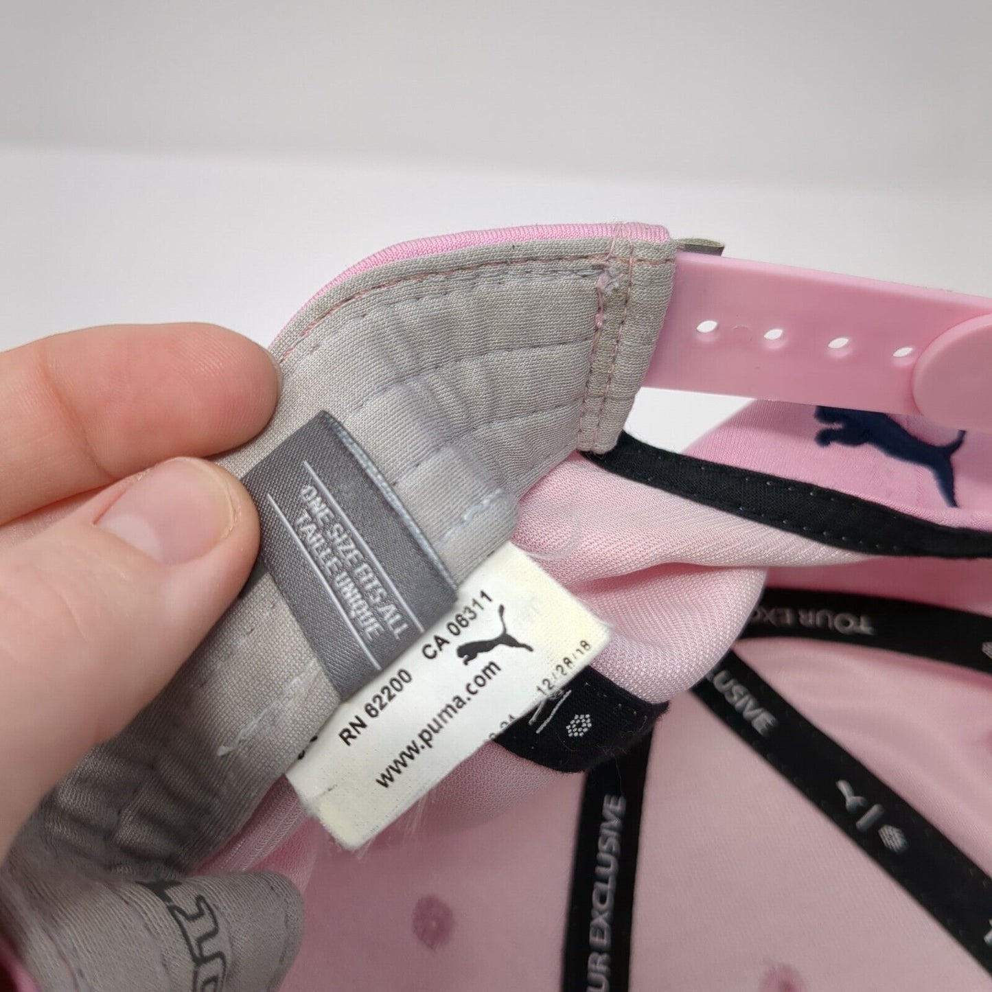 Letter P Snapback Hat Pink One Size Puma Tour Exclusive Embroidered