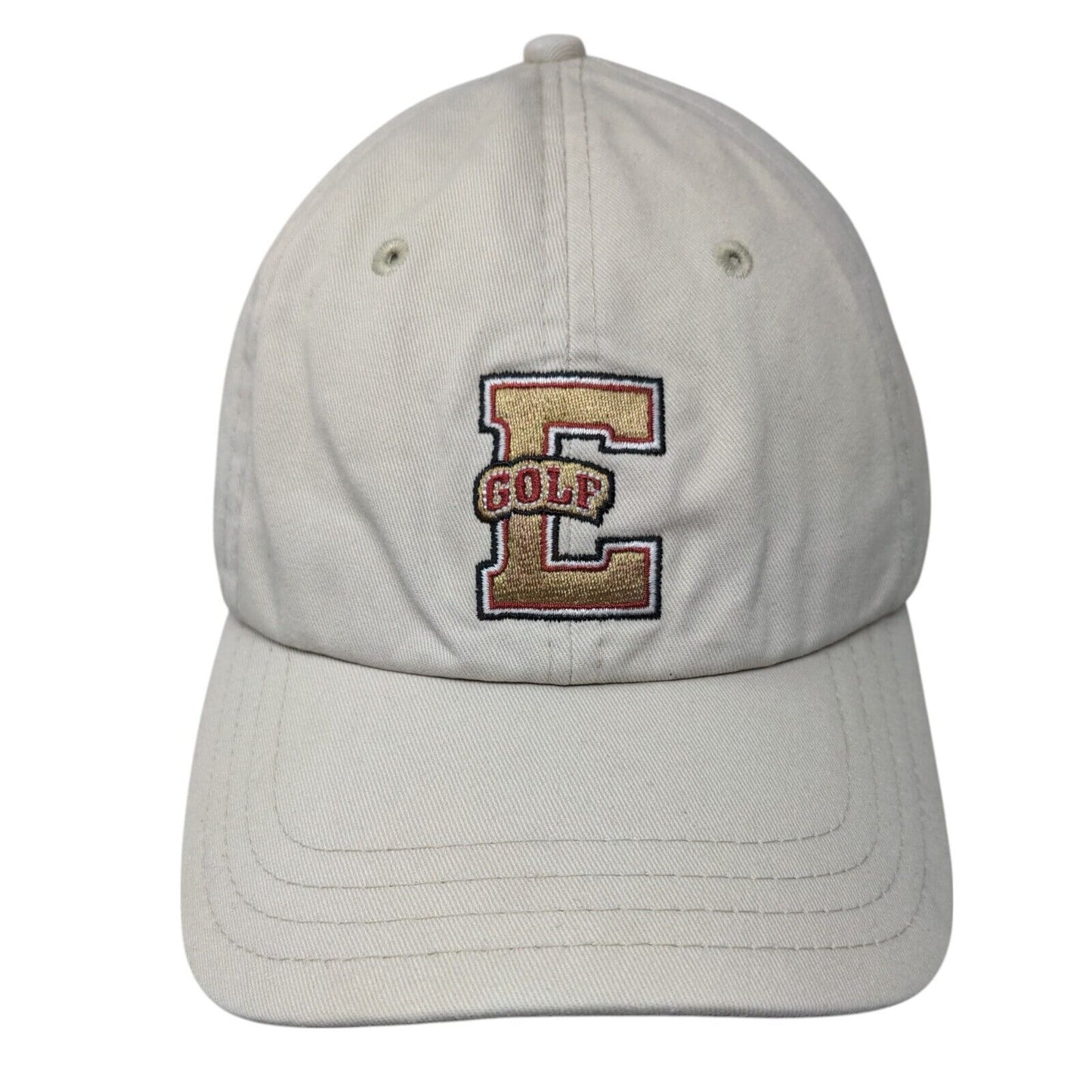 Golf Slideback Hat Tan One Size Adjustable Embroidered 6 Panel Pukka