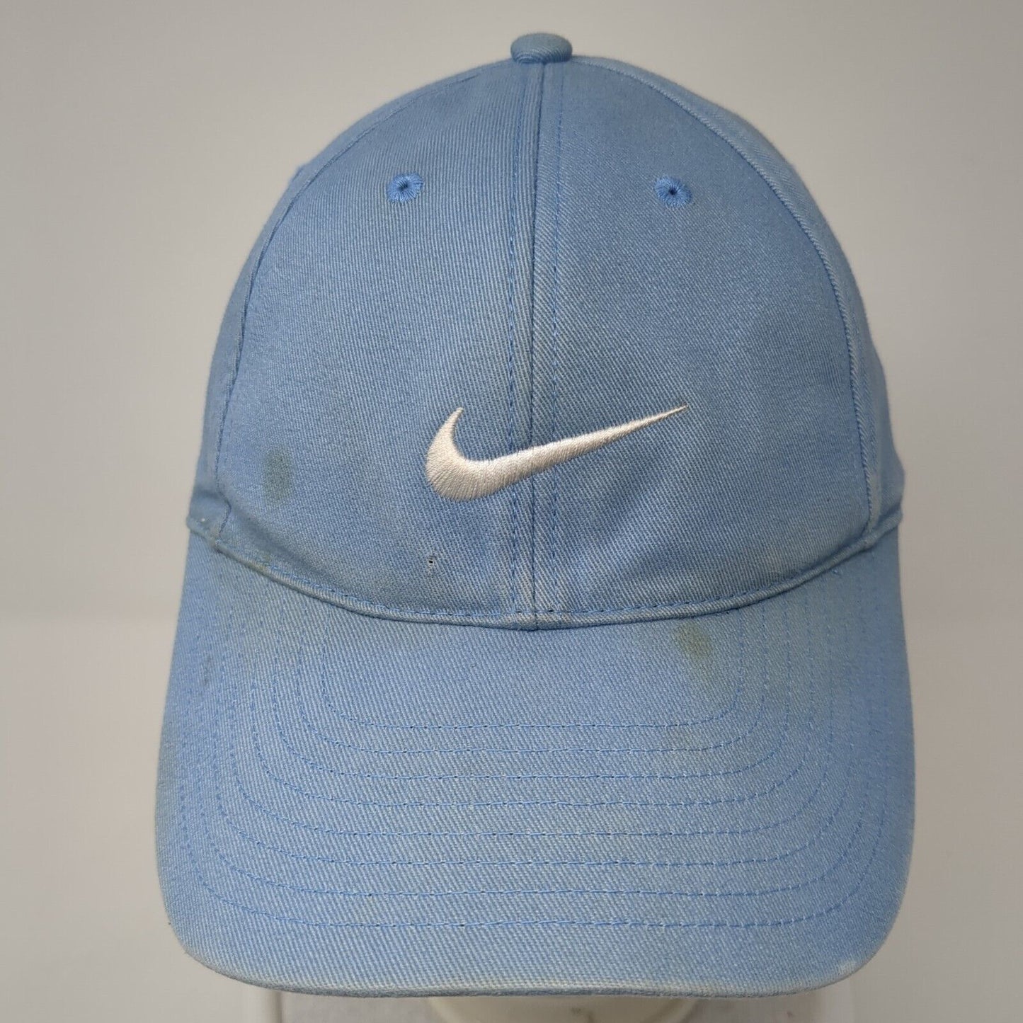 Nike Strapback Hat Blue One Size Adjustable Embroidered Swoosh Just Do It Cotton