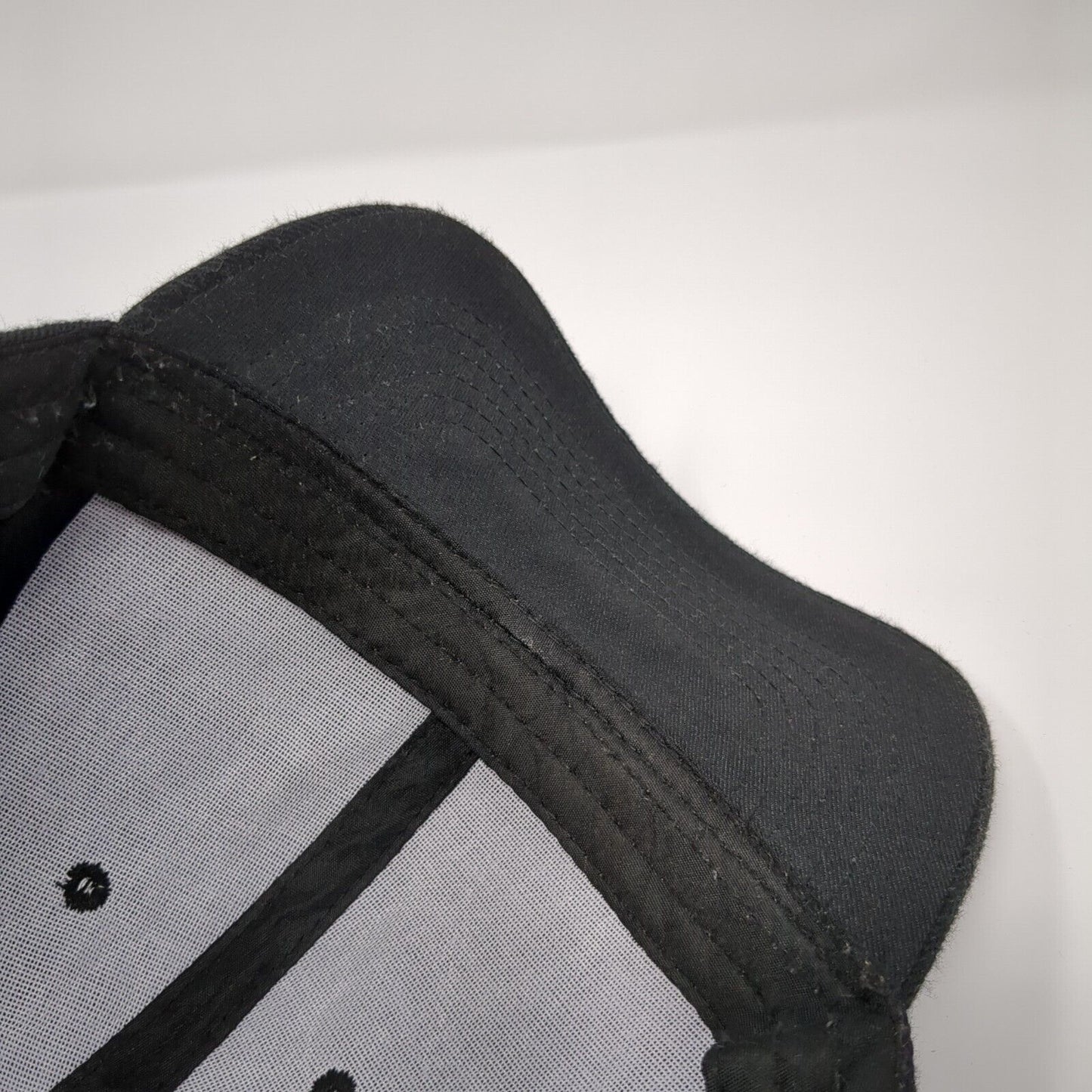 Unbranded Strapback Hat Black One Size Solid Adjustable Blank Vent Holes