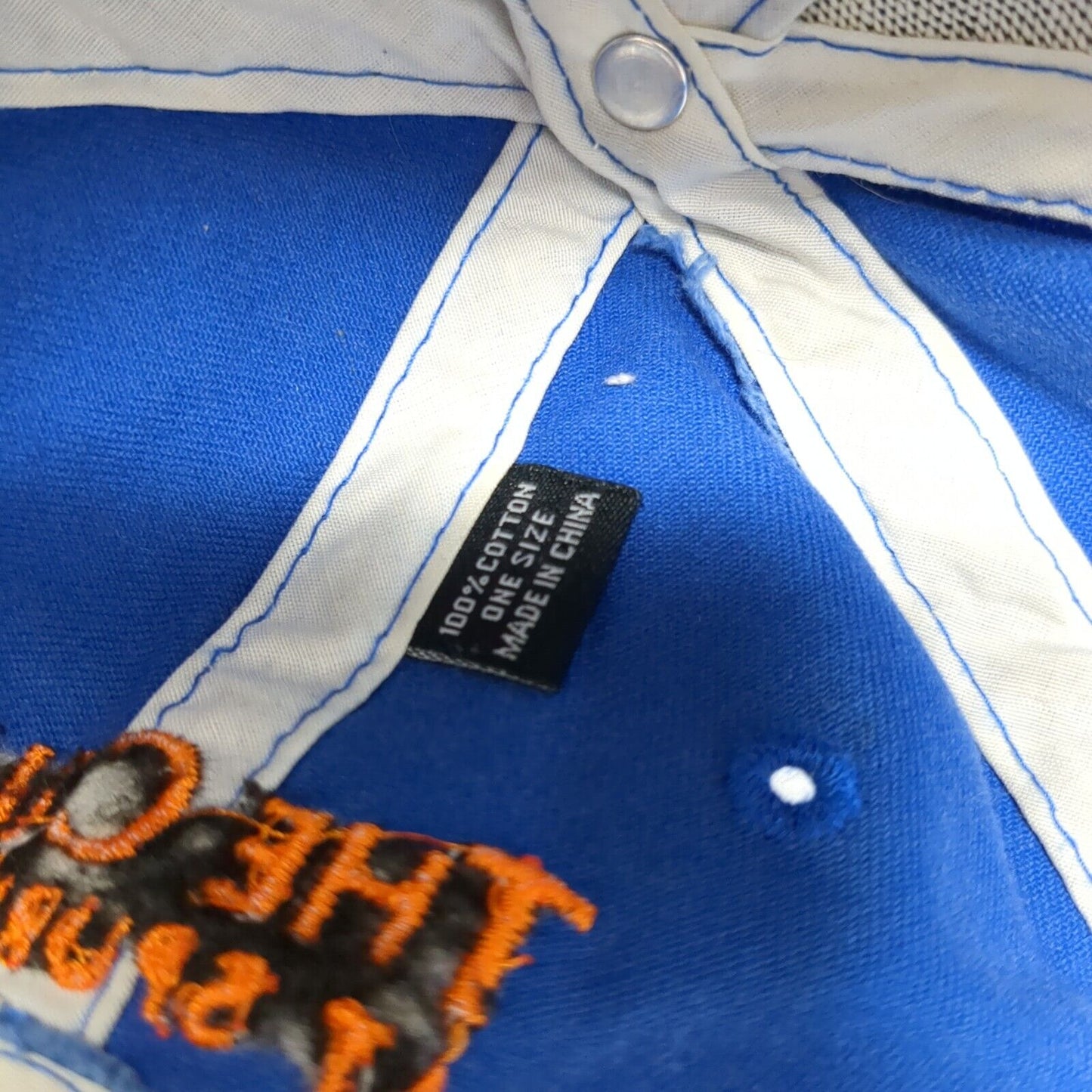 The Club at Spurwing Strapback Hat Blue One Size Adjustable Embroidered Pukka