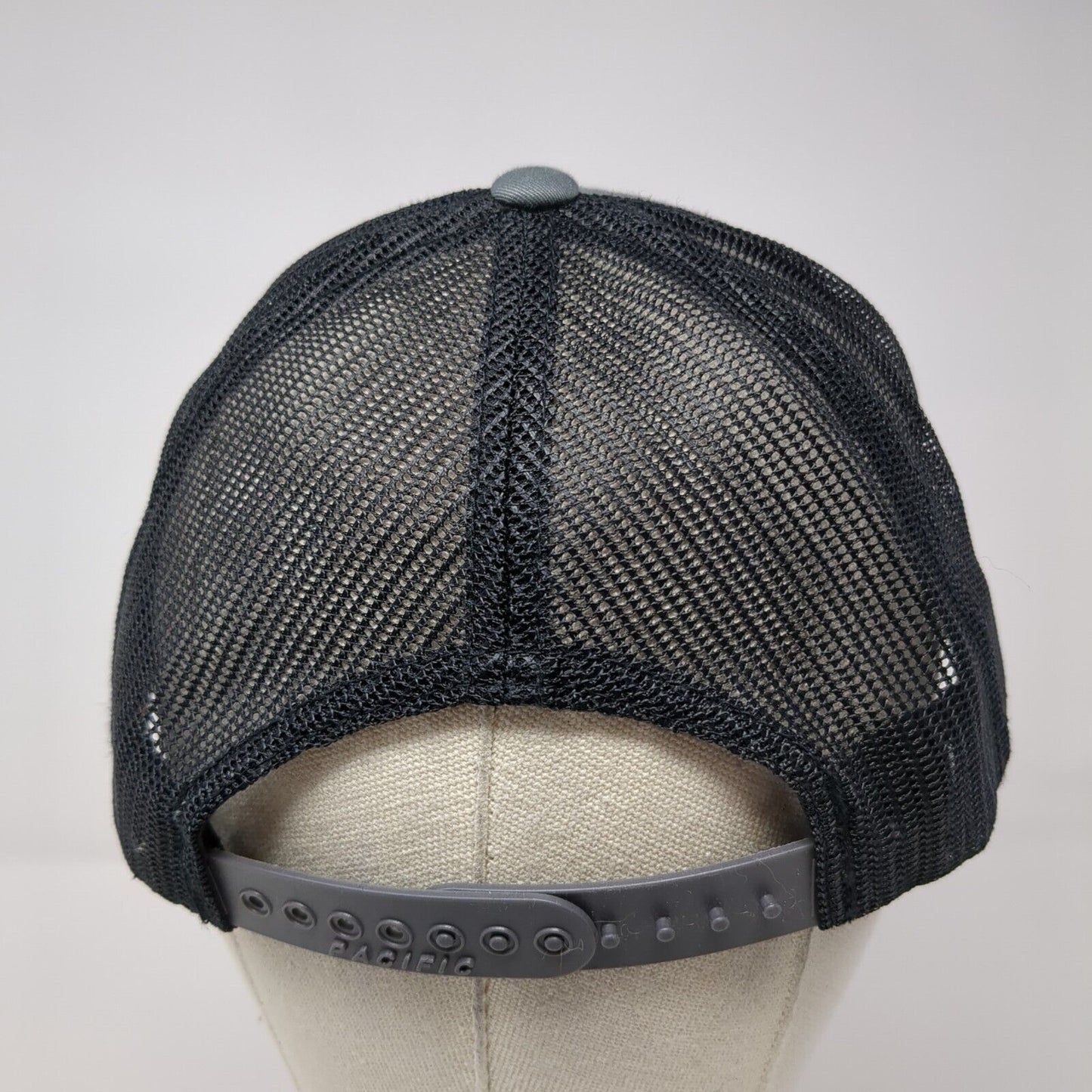 Agri-Access Snapback Trucker Hat Gray OS Adjustable Mesh Back Pacific Headwear