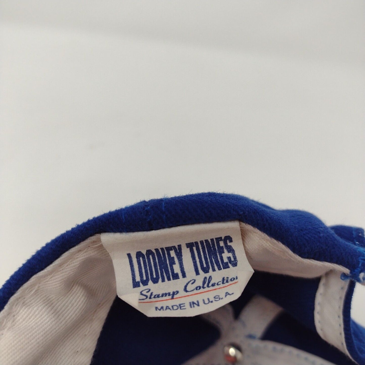 Looney Tunes Stamp Collection Snapback Hat Blue OSFA Adjustable Embroidered