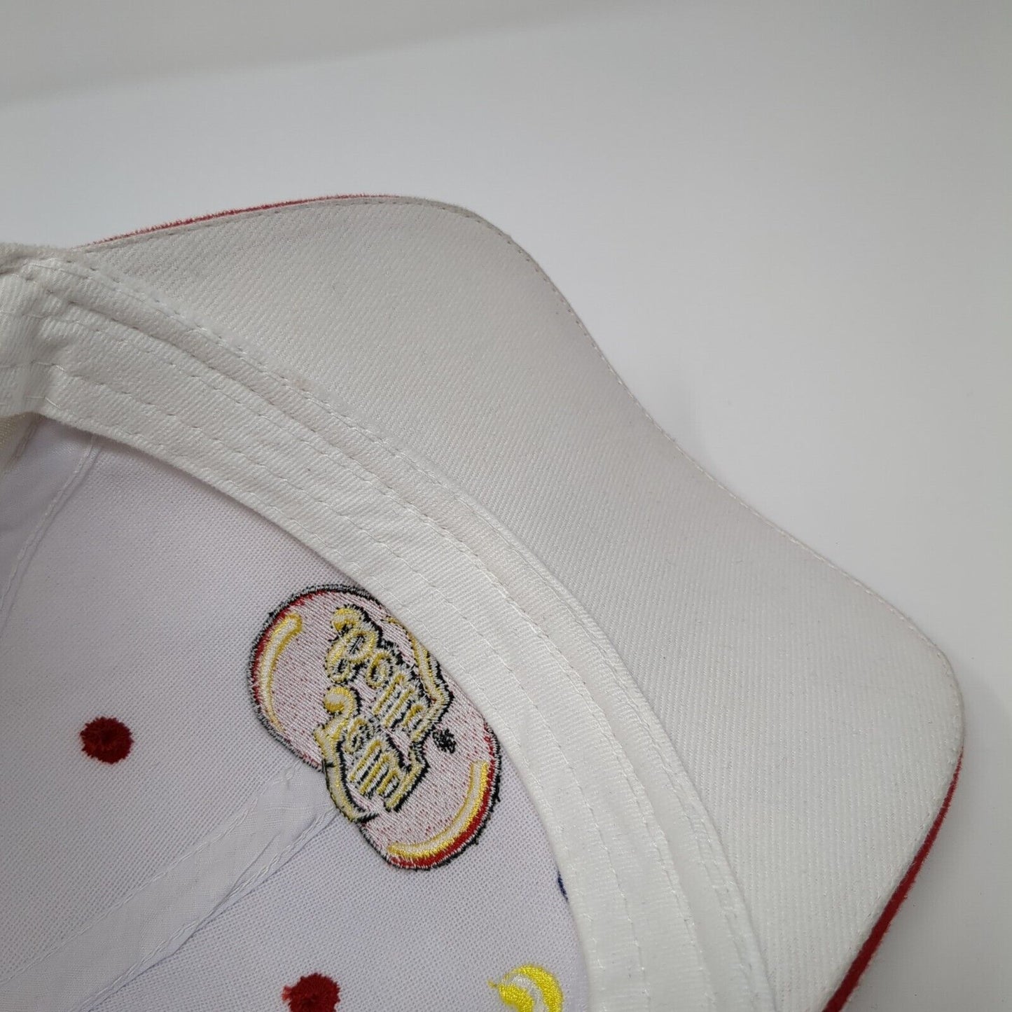 Jelly Belly Slideback Hat White One Size Adjustable 6 Panel Town Talk