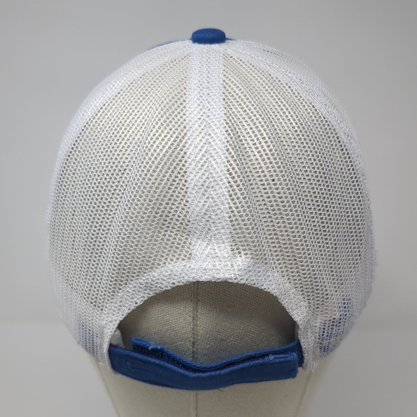 2021 More 100% Strapback Trucker Hat Blue OS Adjustable Mesh Back Outdoor Cap