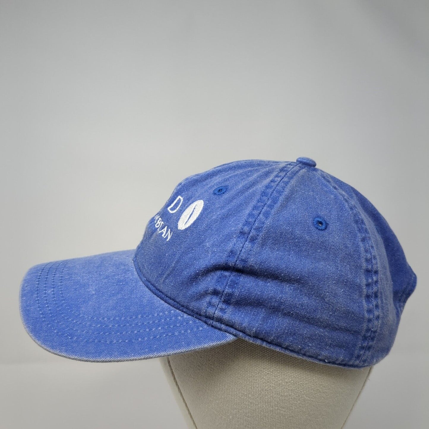 Bull And Bean Slideback Hat Blue One Size Embroidered Authentic Pigment