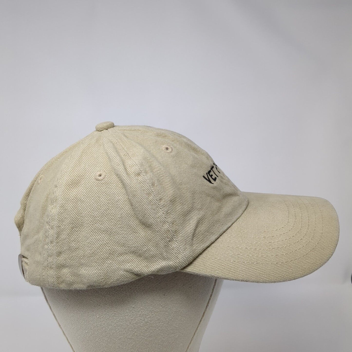 Vet Pharm Team Slideback Hat Tan One Size Adjustable Embroidered Unique Headwear