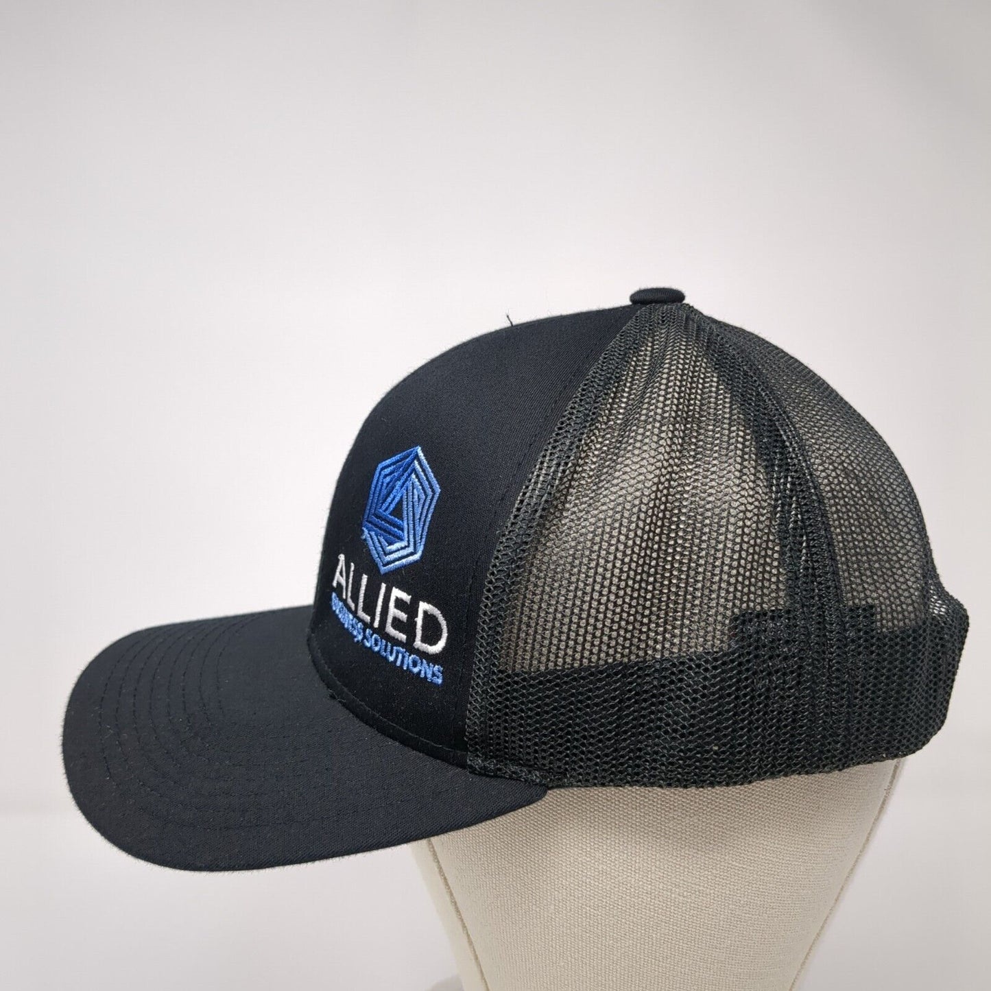 Allied Business Solutions Snapback Trucker Hat Black One Size Mesh Back