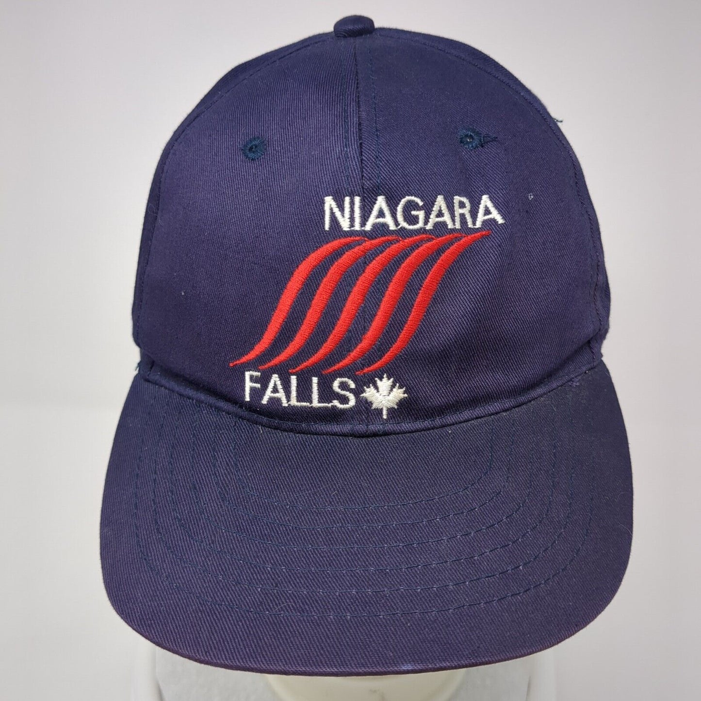 Niagara Falls Slideback Hat Blue One Size Solid Adjustable Embroidered