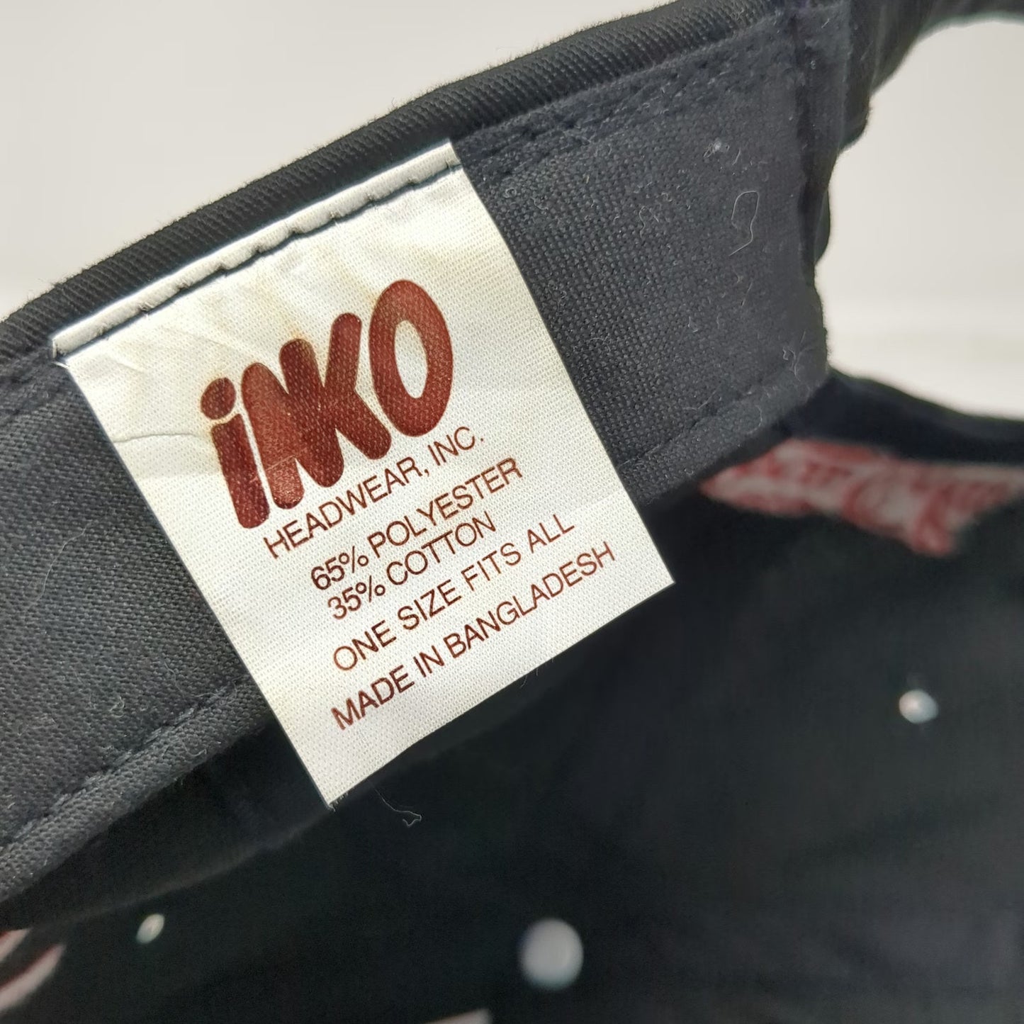 iNKO Baseball Cap Black Coca-Cola Red Handed Handprint Slideback Hat Vintage