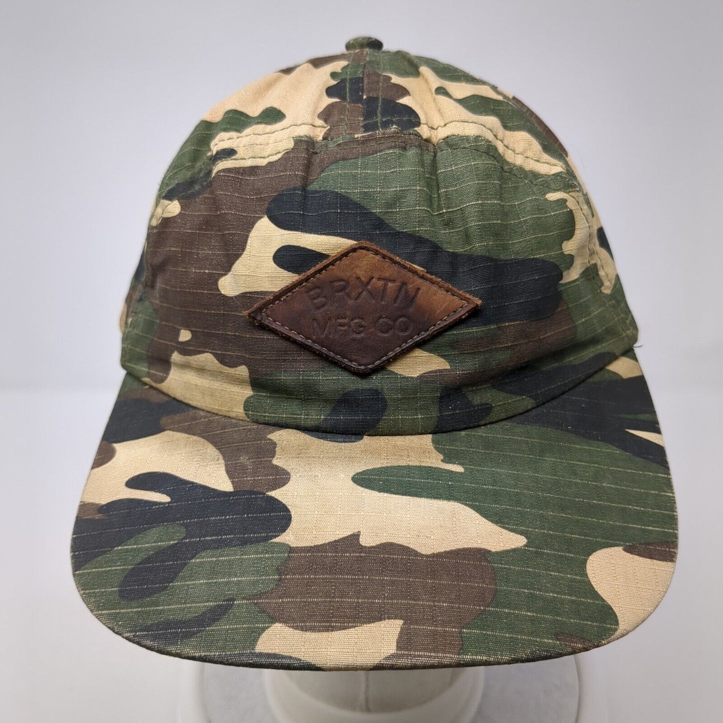 Brxtn Mfg Co Patch Slideback Hat Camouflage One Size Leather Strap