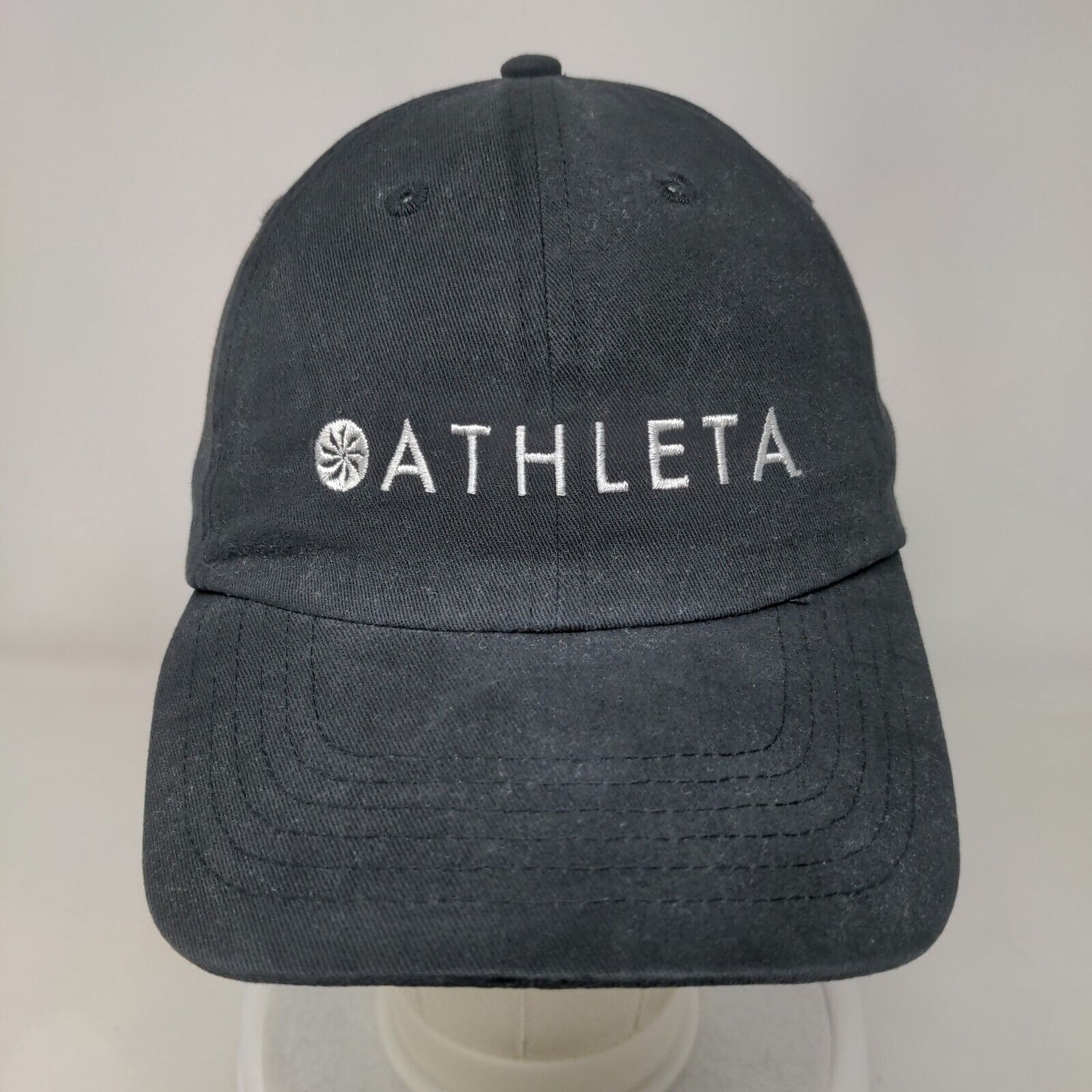 Athleta Slideback Hat Black One Size Adjustable Embroidered 6 Panel BIG X