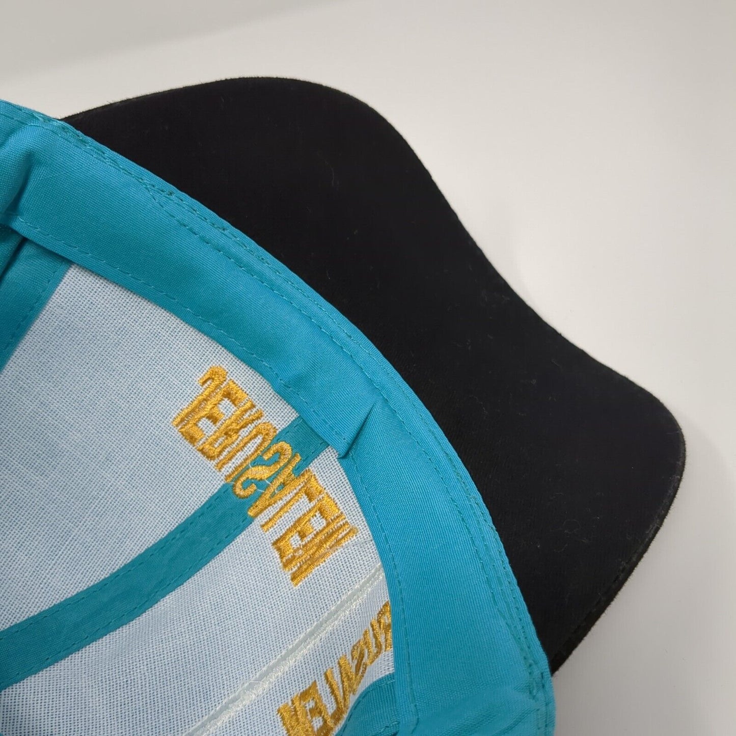 Jerusalem Strapback Hat Blue One Size Adjustable Embroidered Colorblock