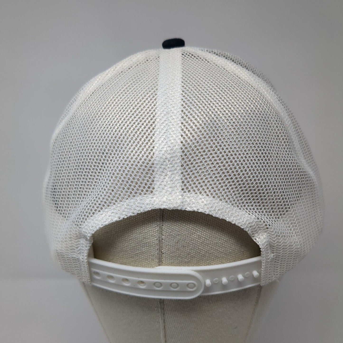 Angel Roofing Snapback Trucker Hat Blue One Size Mesh Back Colorblock