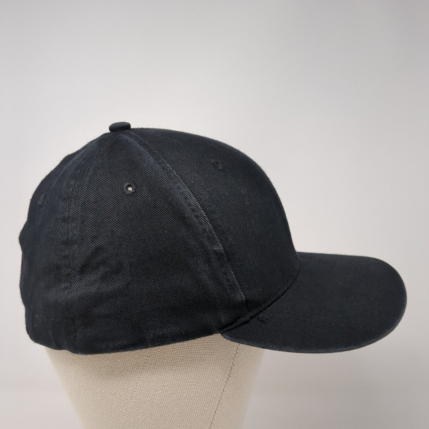 BB Pink Ribbon Cancer Awareness Fitted Hat Black Small Embroidered MyHatGuy.com