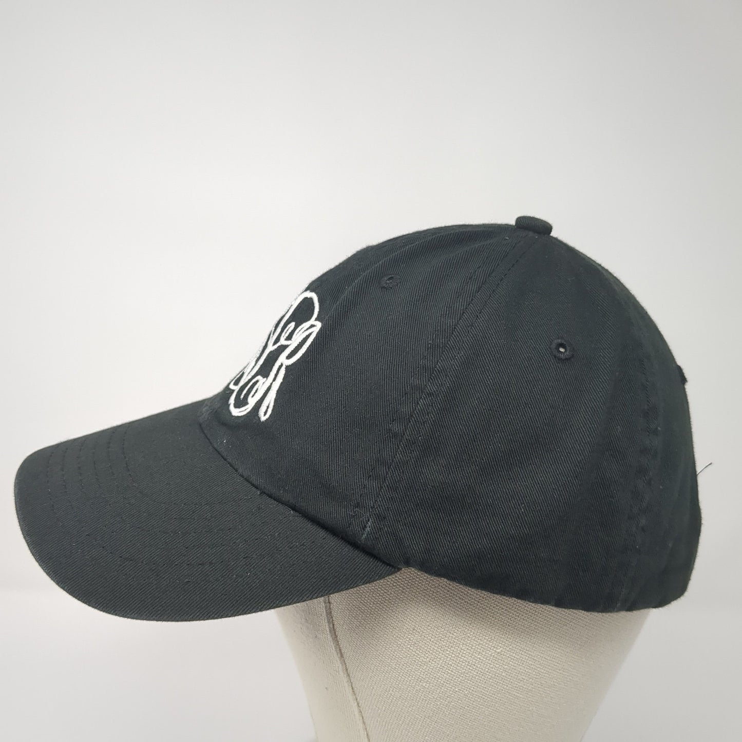 Monogram Slideback Hat Black One Size Adjustable The Turnip Seed Co