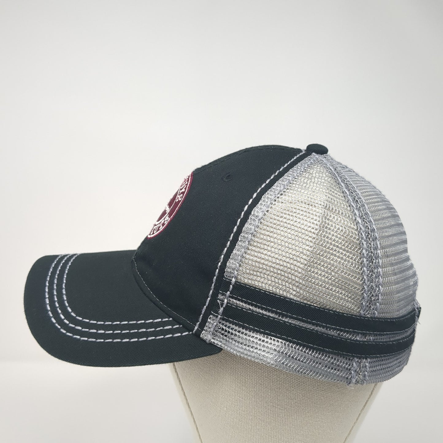 Fly Guys Hair Cuts Snapback Trucker Hat Black OS Adjustable Mesh Back Sportsman