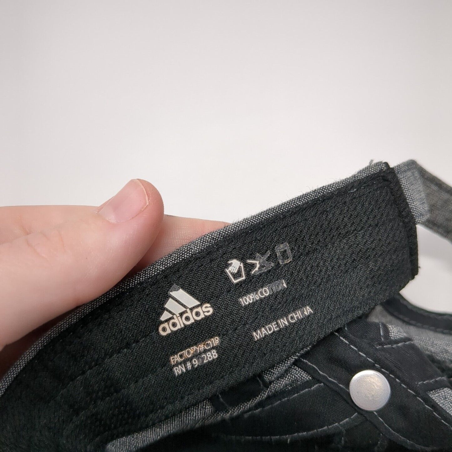Adidas 3 Stripes Slideback Hat Gray One Size Embroidered Climalite