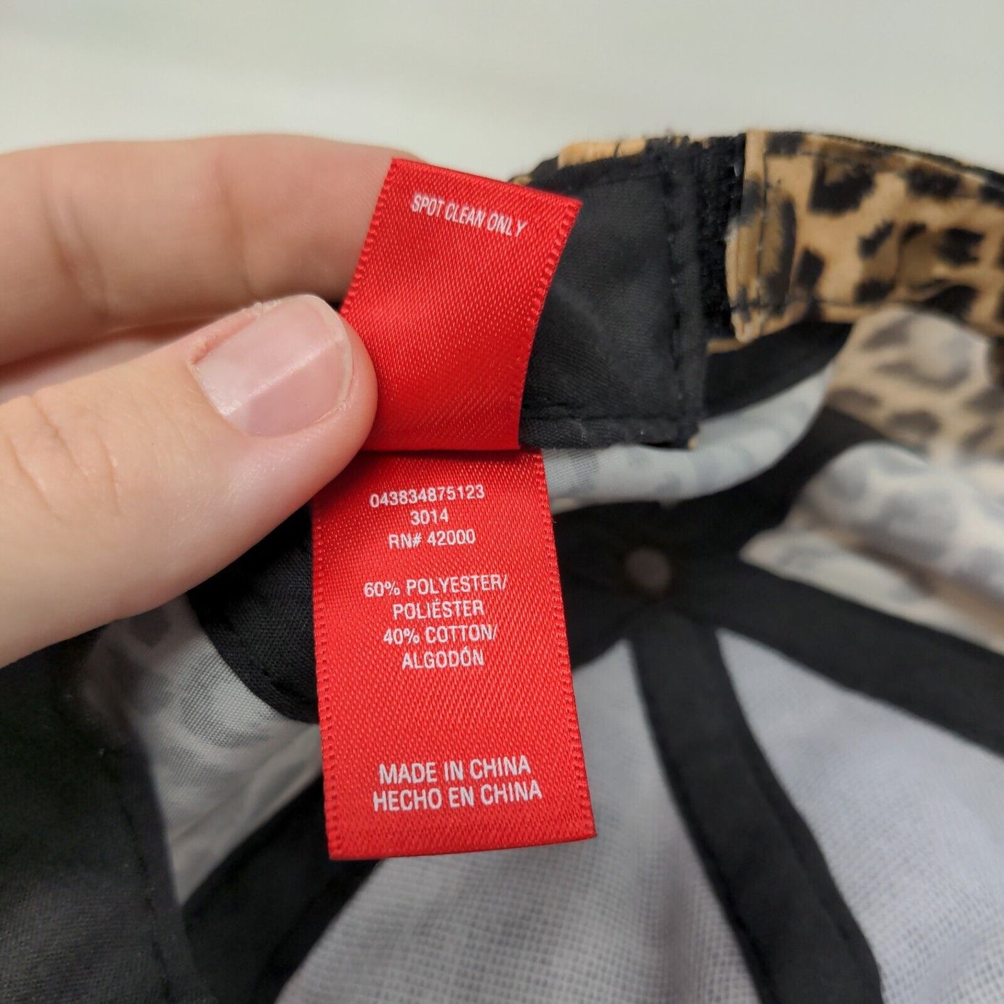 Bongo Strapback Hat Multicolor One Size Adjustable Leopard Print 6 Panel