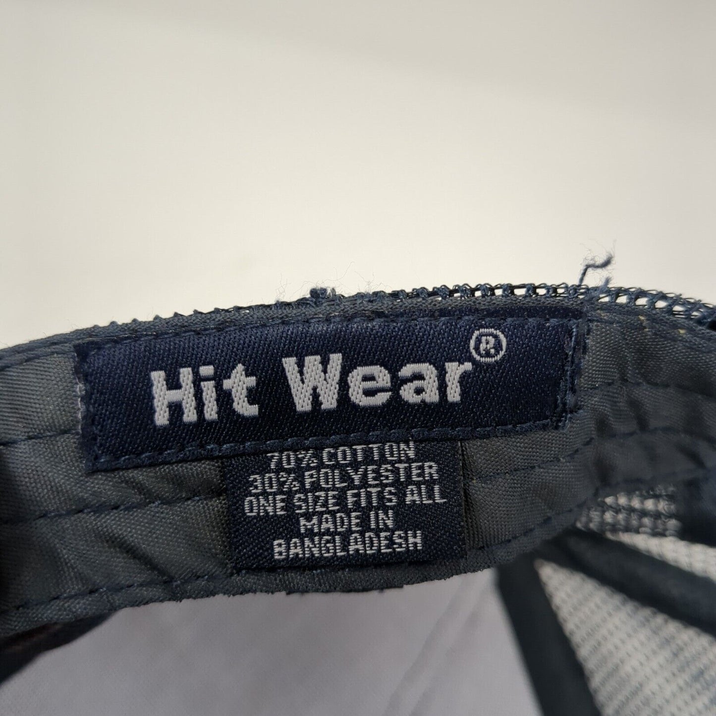 Vidapay Snapback Mesh Back Trucker Hat Blue One Size Solid Hit Wear