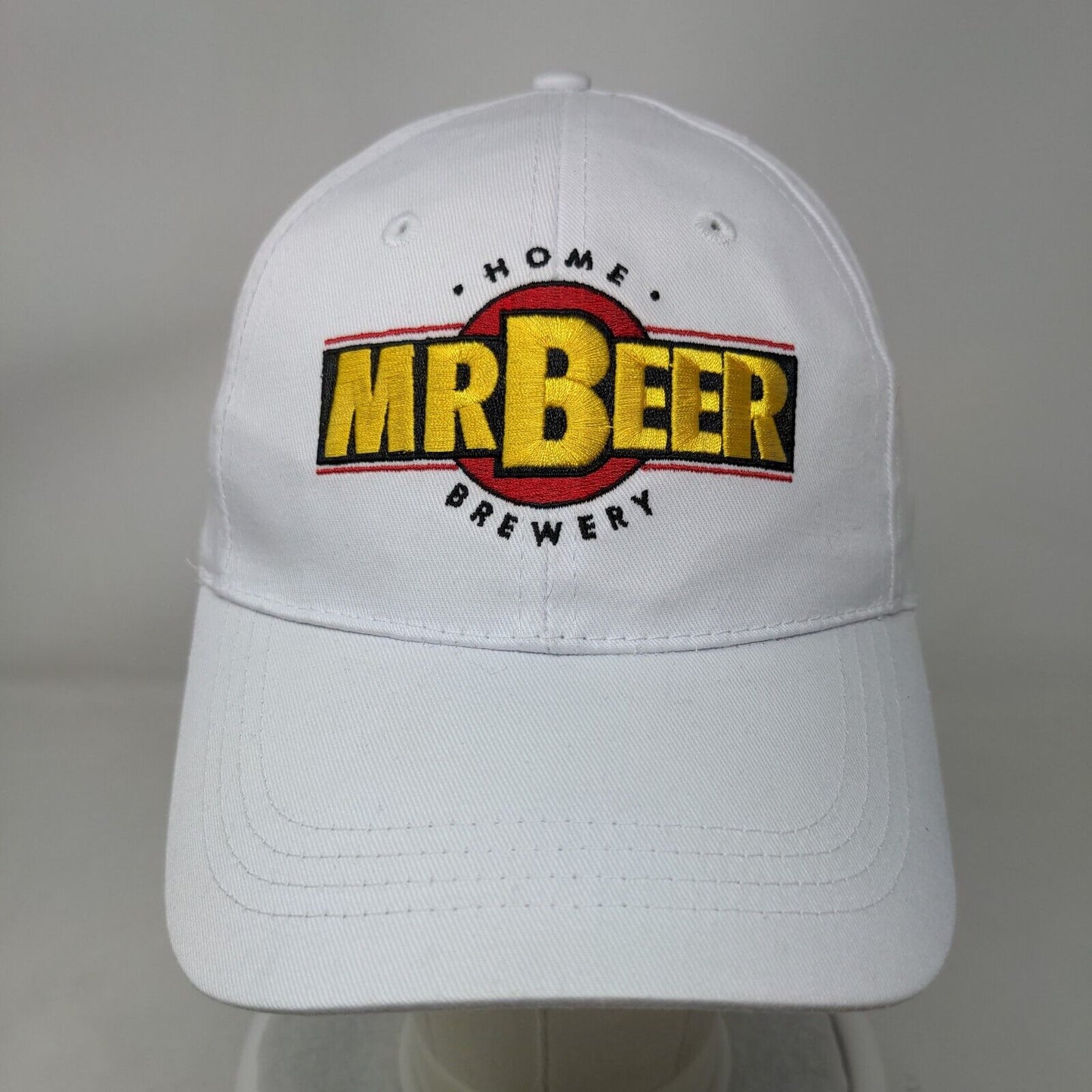 Mr. Beer Home Brewery Strapback Hat White One Size Embroidered 6 Panel