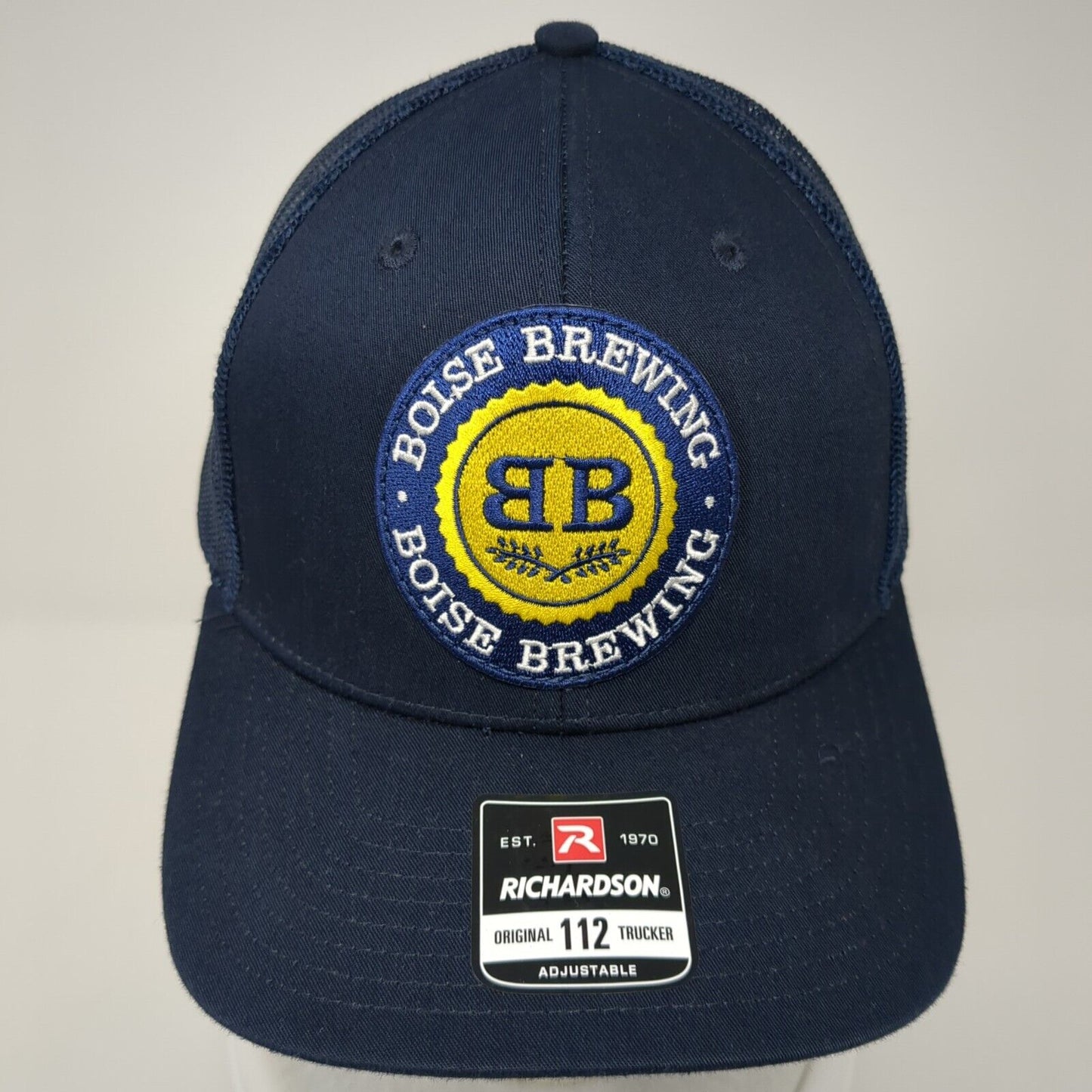 BB Boise Brewing Snapback Trucker Hat Blue OS Adjustable Mesh Back Richardson