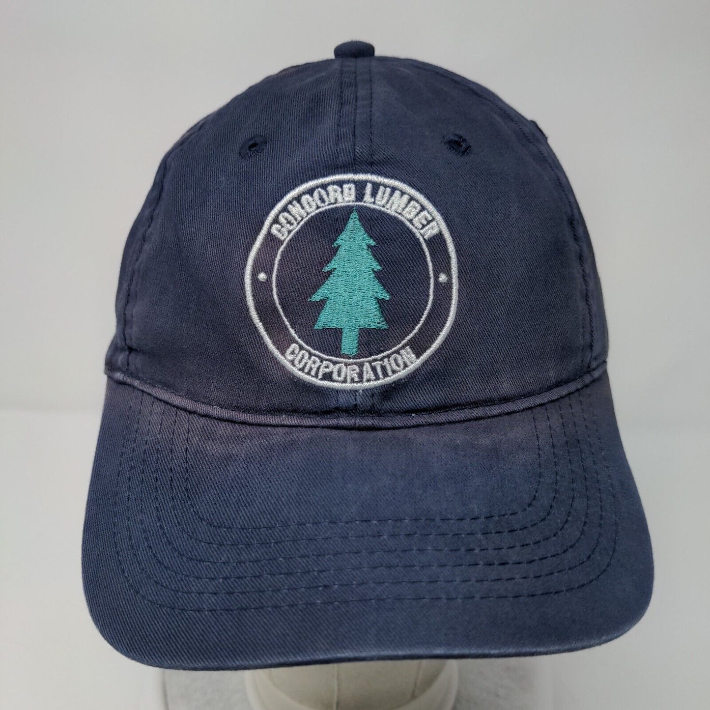 Concord Lumber Corporation Strapback Hat Blue OSFA Embroidered Apollo