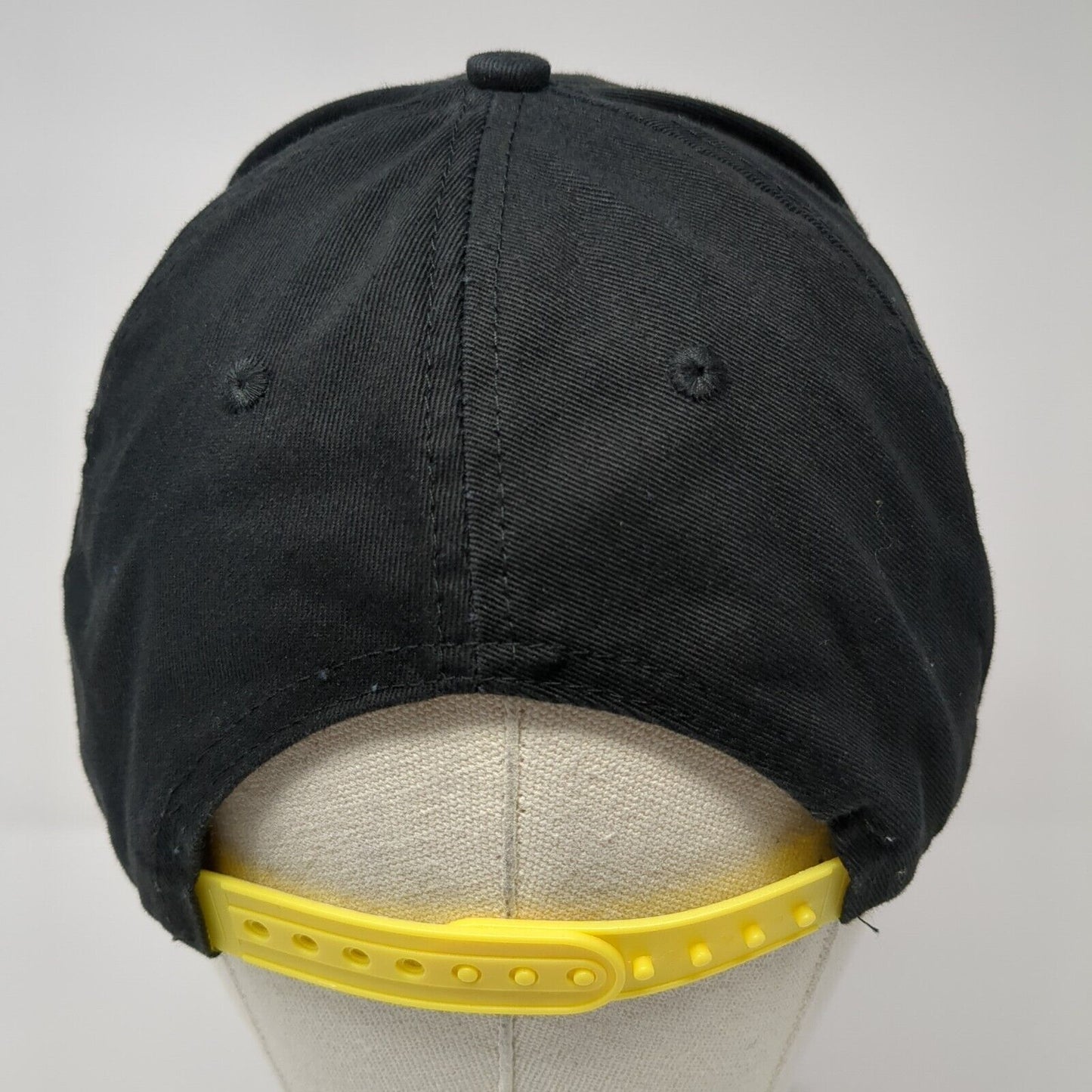 Batman Snapback Hat Black One Size Adjustable Solid 6 Panel DC Comics