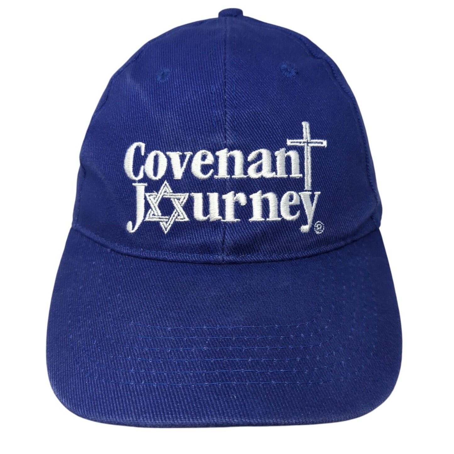 Covenant Journey Slideback Baseball Cap Blue One Size Adjustable Embroidered