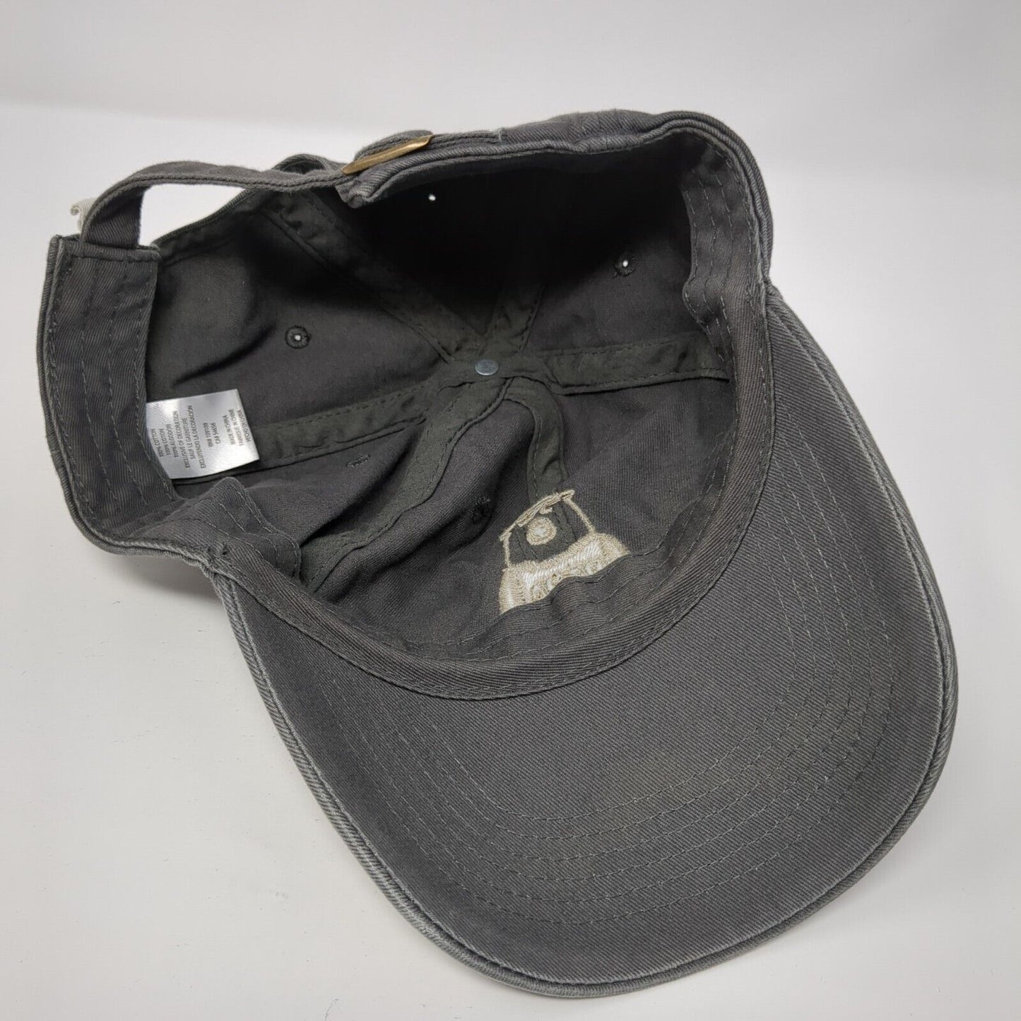 Papa Bear Slideback Hat Gray One Size Adjustable 6 Panel Life Is Good