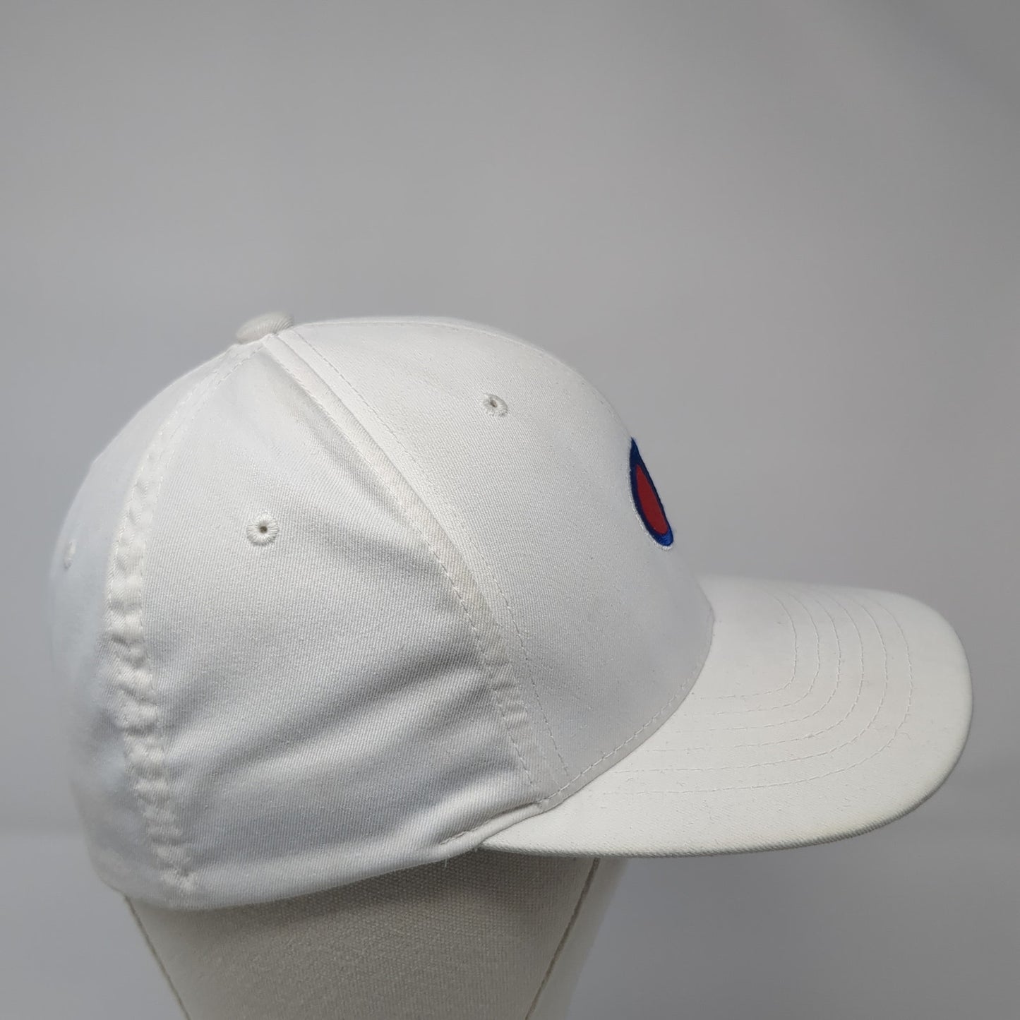 Champion C Logo Fitted Hat White One Size Embroidered Flexfit 6 Panel