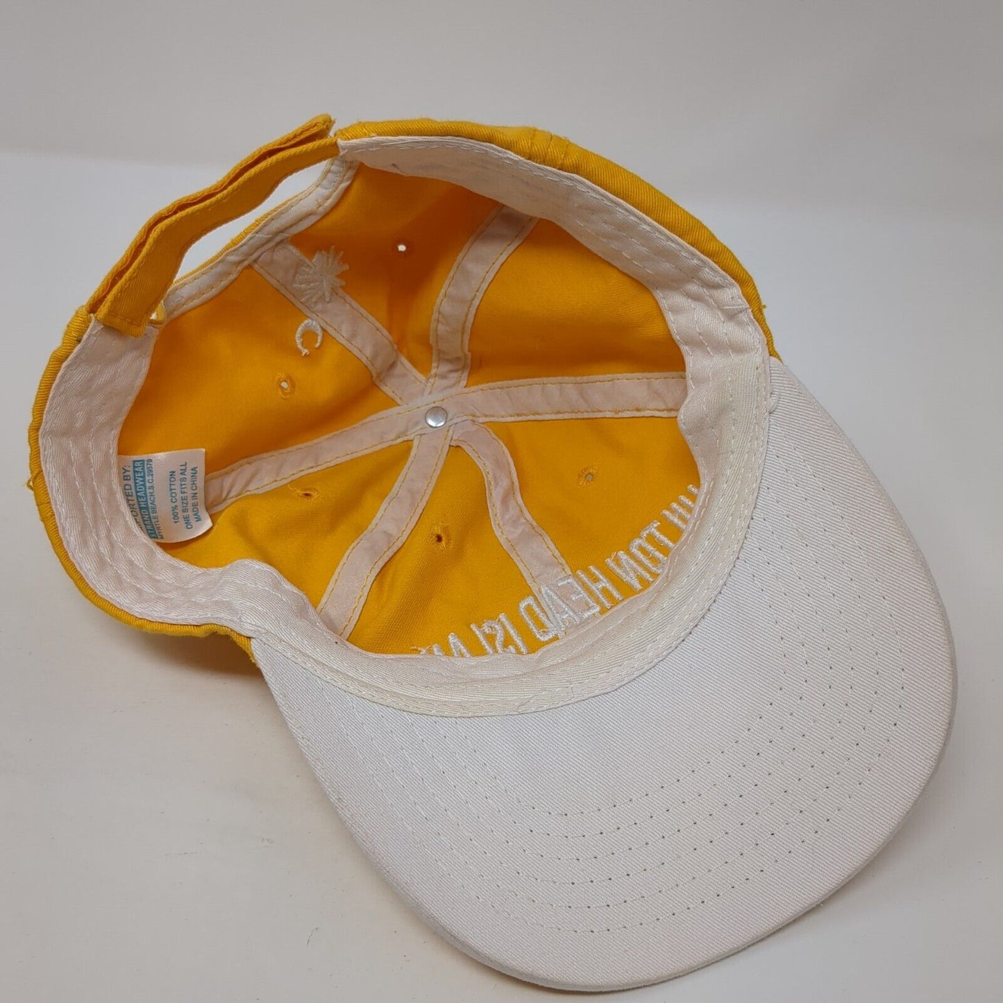 Hilton Head Island South Carolina Strapback Hat Yellow One Size Strand