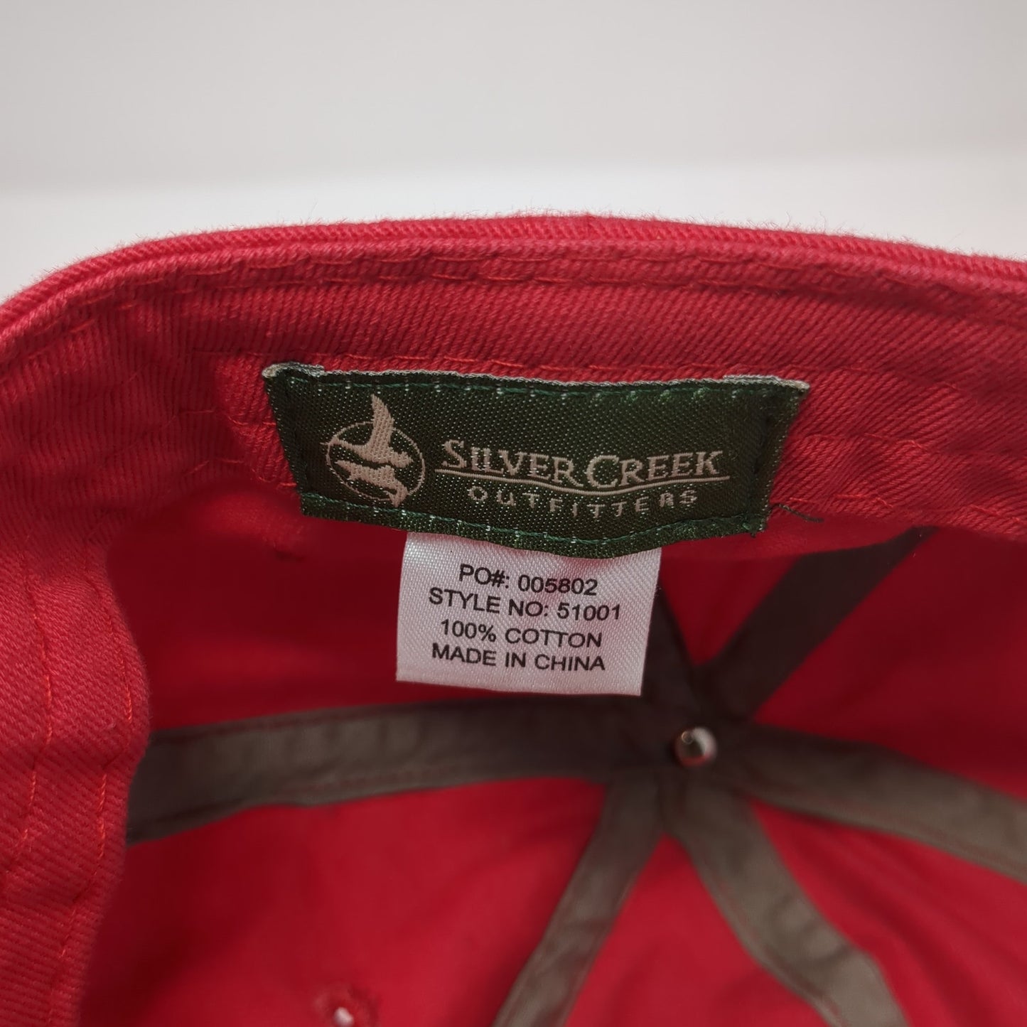 Silver Creek Sun Valley Idaho Strapback Hat Red One Size Adjustable