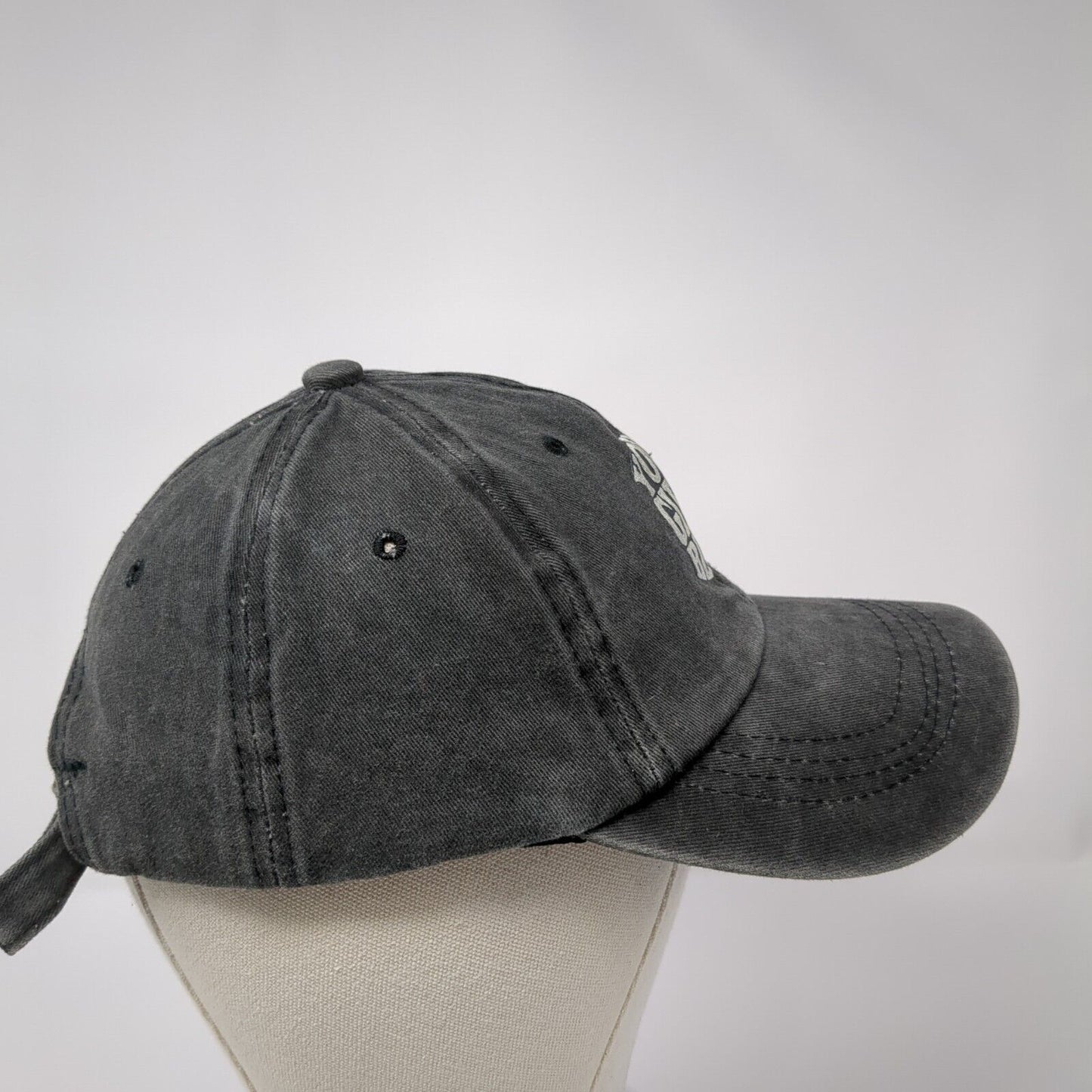 Young Gifted Black Slideback Hat Gray One Size Adjustable 6 Panel