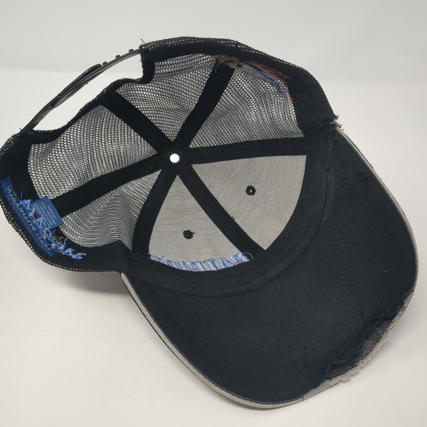 Patriot Plumbing Snapback Trucker Hat Black OS Adjustable Mesh Port Authority