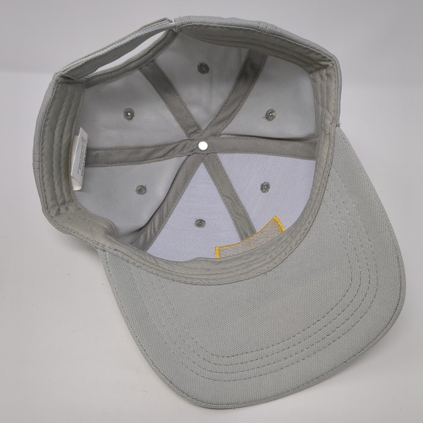 Rhinoceros Strapback Hat Gray Youth One Size Adjustable Solid 6 Panel