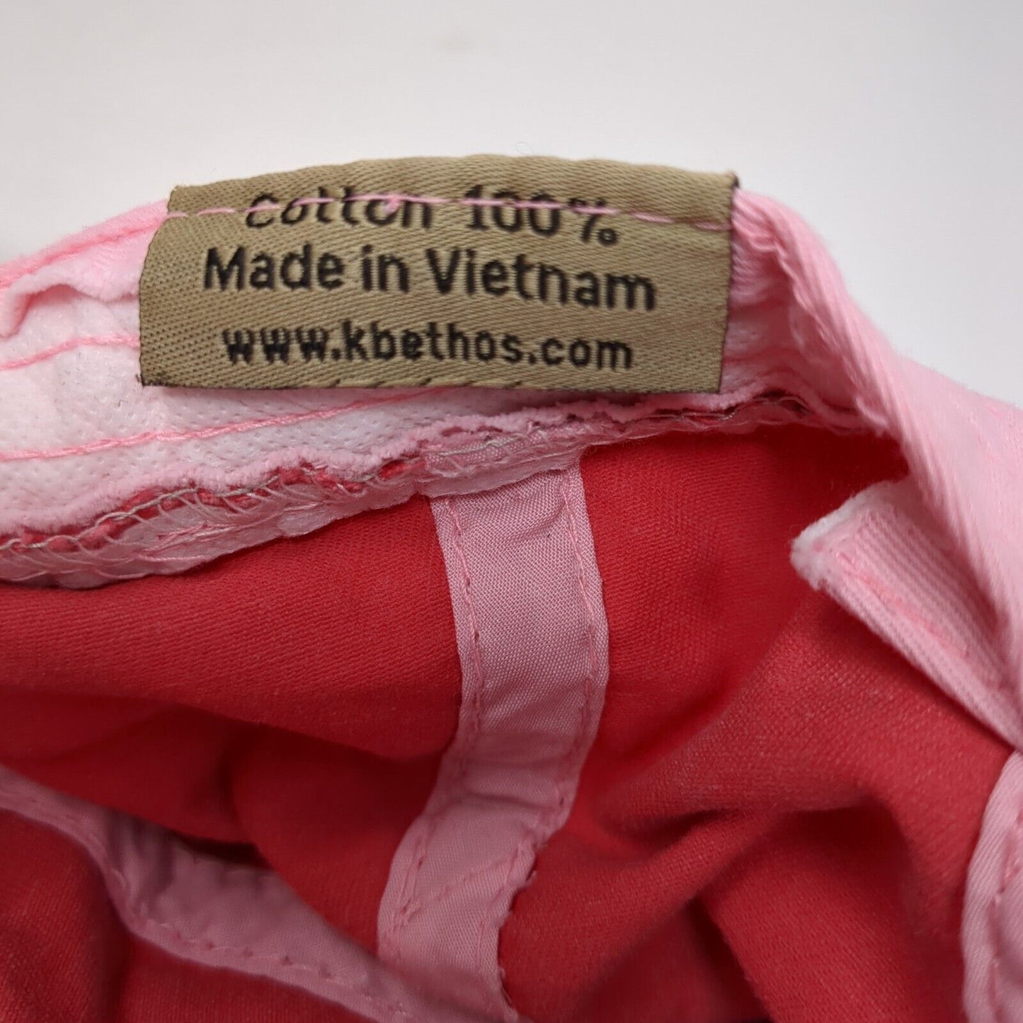Happy Camper Strapback Hat Pink One Size Adjustable Distressed KB ETHOS Vintage