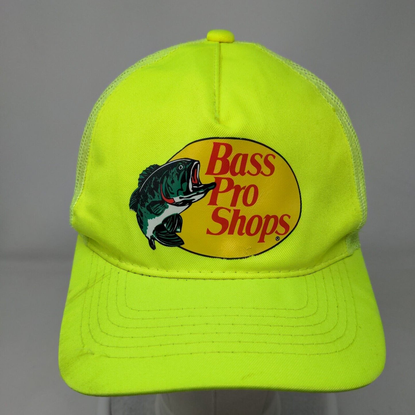 Bass Pro Shops Snapback Trucker Hat Green OSFM Adjustable Mesh Back Gone Fishing