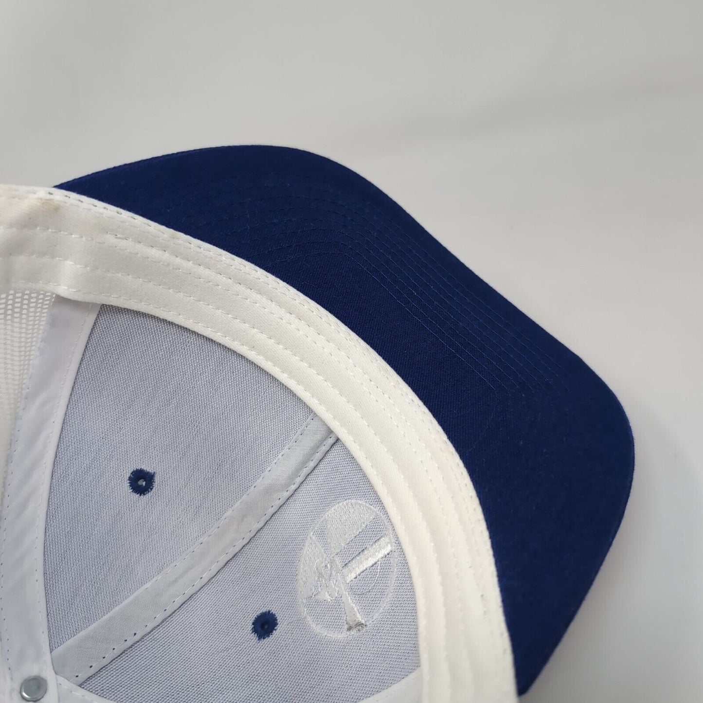 Beacon Snapback Trucker Hat Blue One Size Adjustable Mesh Back Port Authority