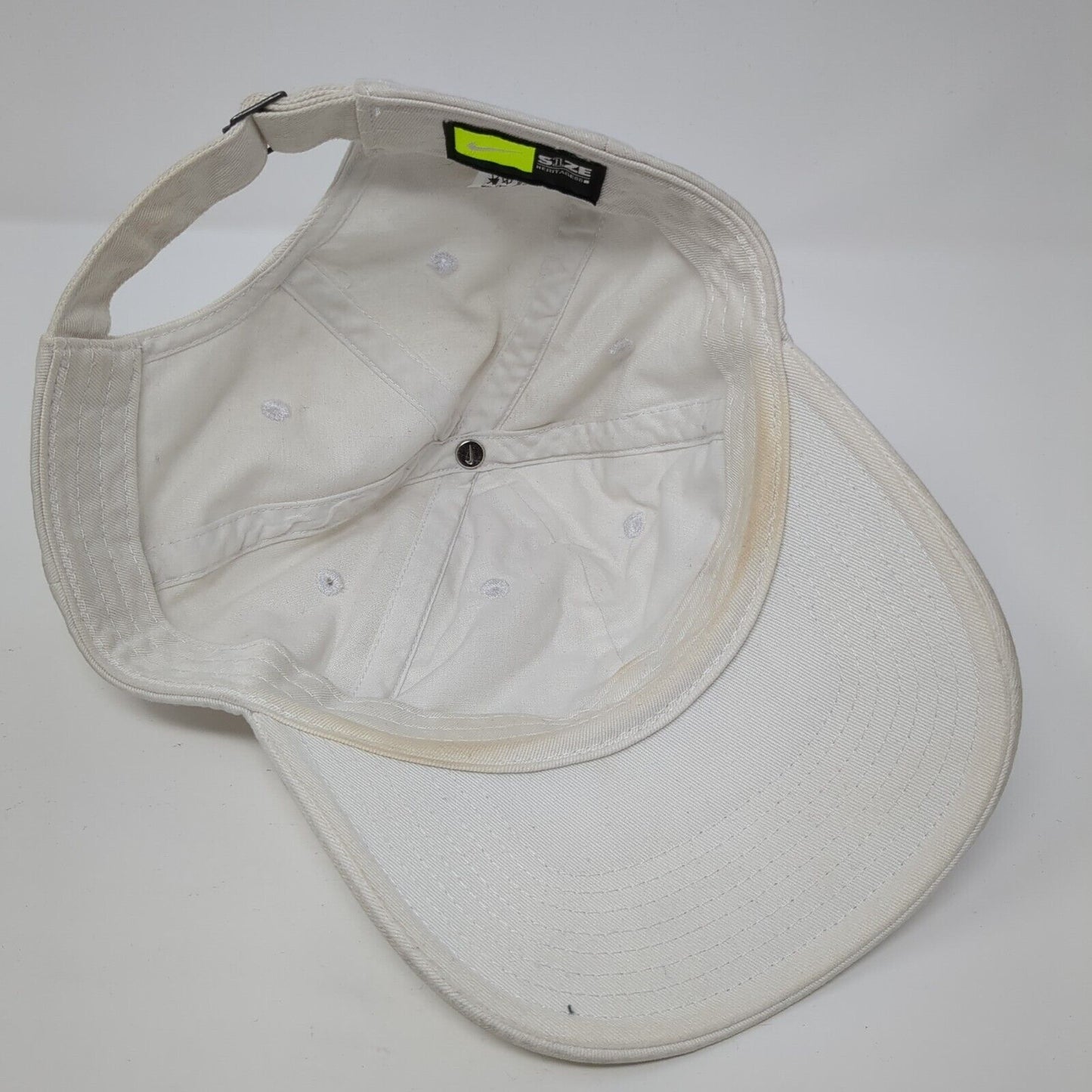 Nike Slideback Hat White Cream One Size Adjustable Embroidered Swoosh Heritage86