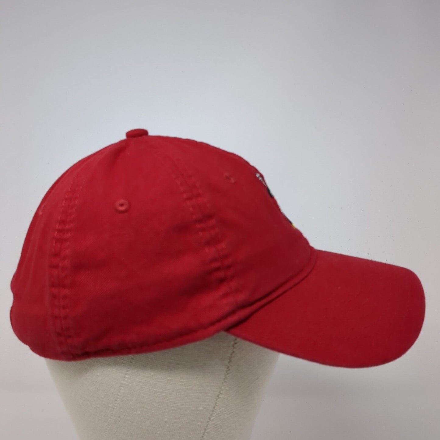 Minnie Mouse Slideback Hat Red One Size Adjustable Embroidered 6 Panel Disney