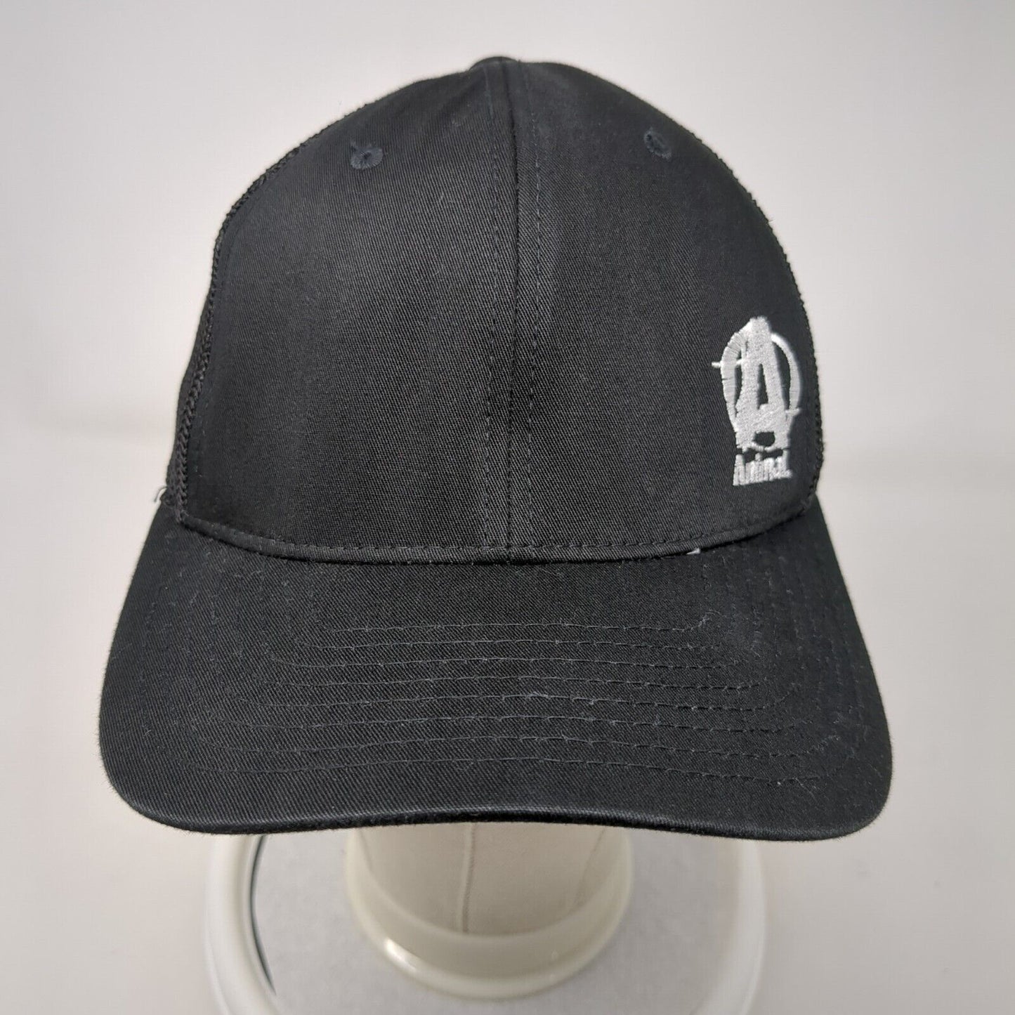 Animal Fitted Mesh Back Trucker Hat Black OSFA Solid Flexfit Yupoong