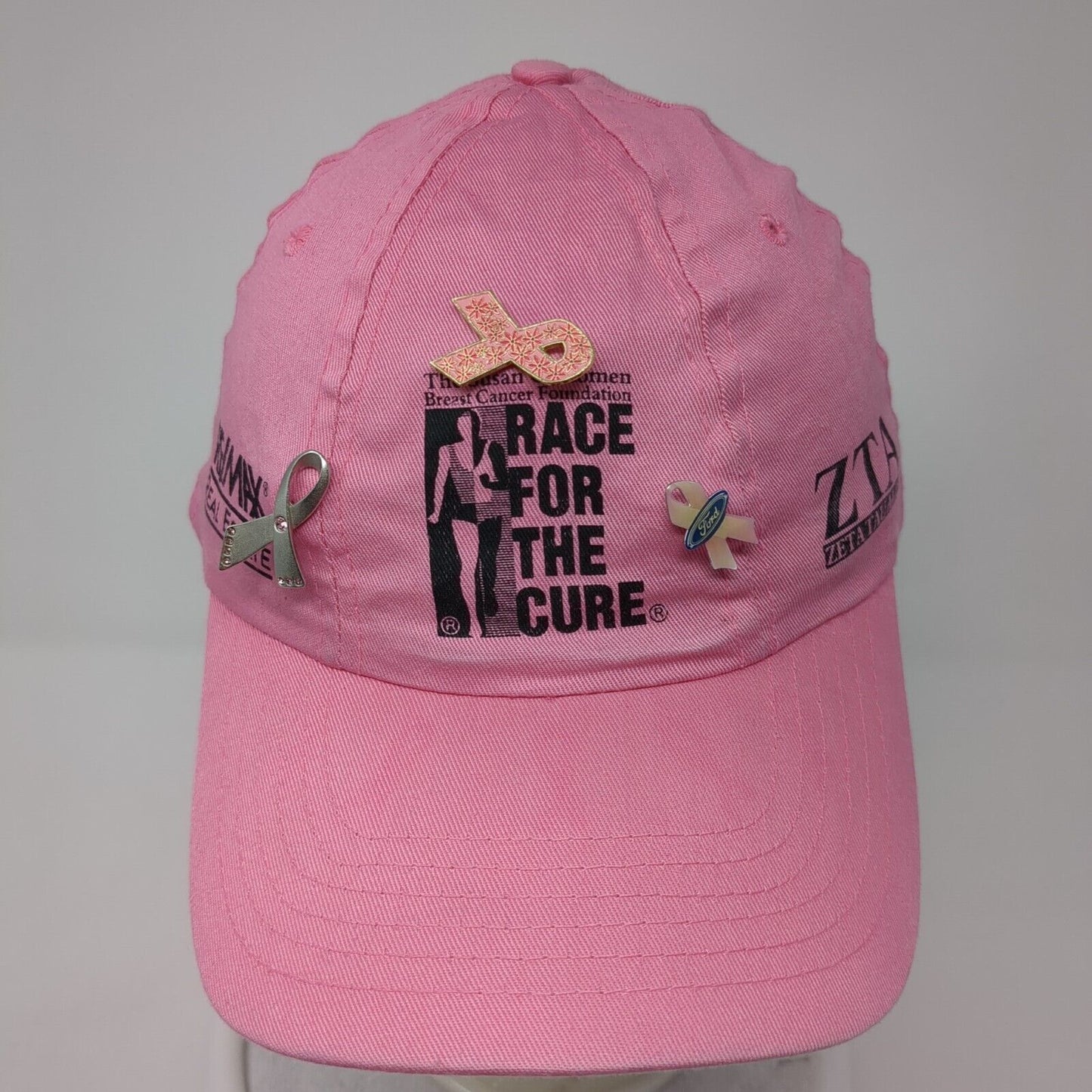 Race For The Cure Pink Bow Pins Slideback Hat Pink One Size Adjustable