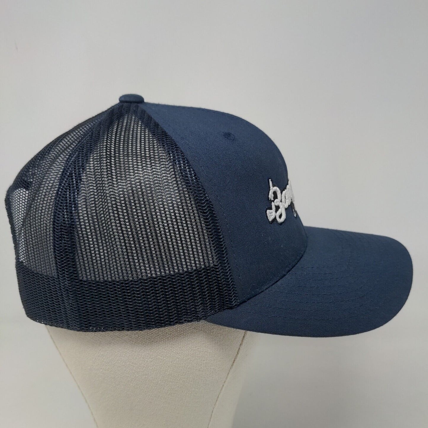 Yupoong Men's Snapback Mesh Back Hat Blue Embroidered Bangarang Golf Logo