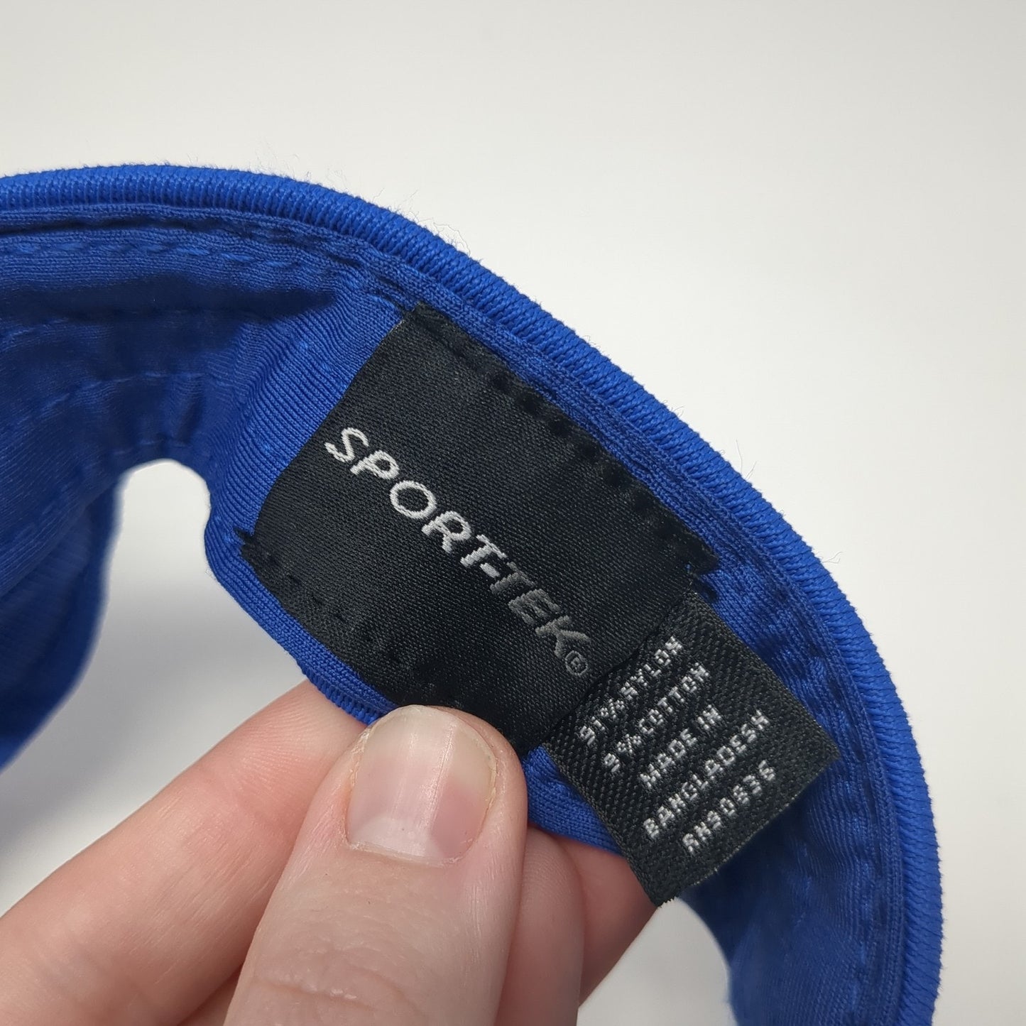 EB Strapback Visor Hat Blue One Size Adjustable Embroidered Sport-Tek