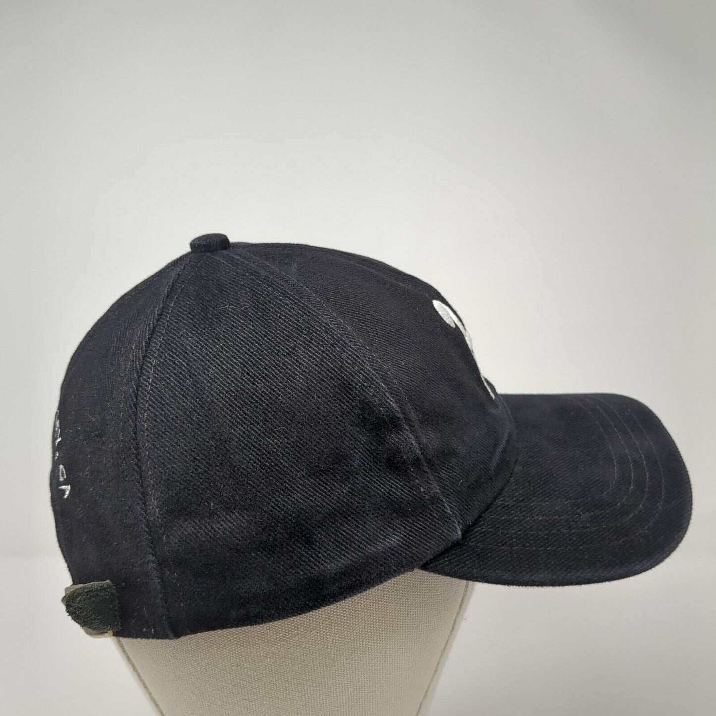 H Mission Valley Slideback Hat Black One Size Adjustable Leather Strap