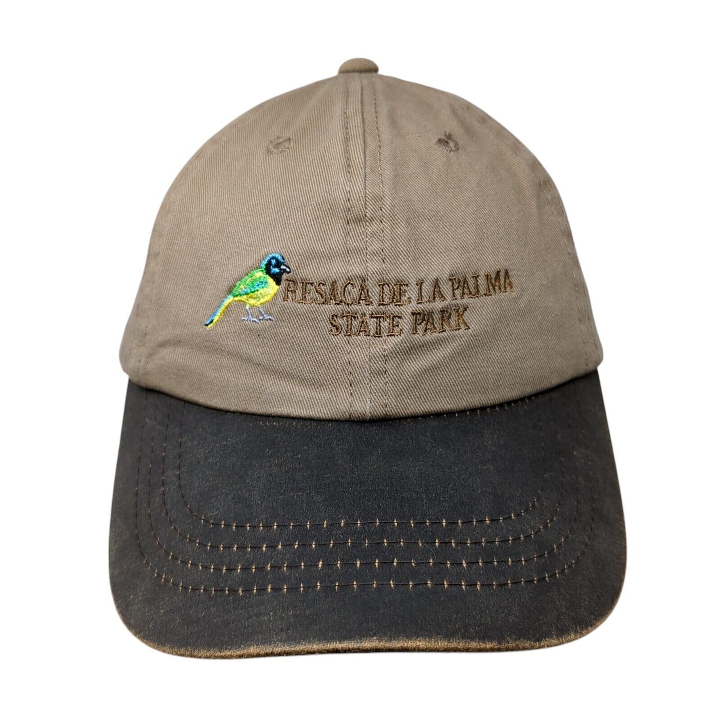 Resaca De La Palma State Park Slideback Hat Brown One Size Embroidered
