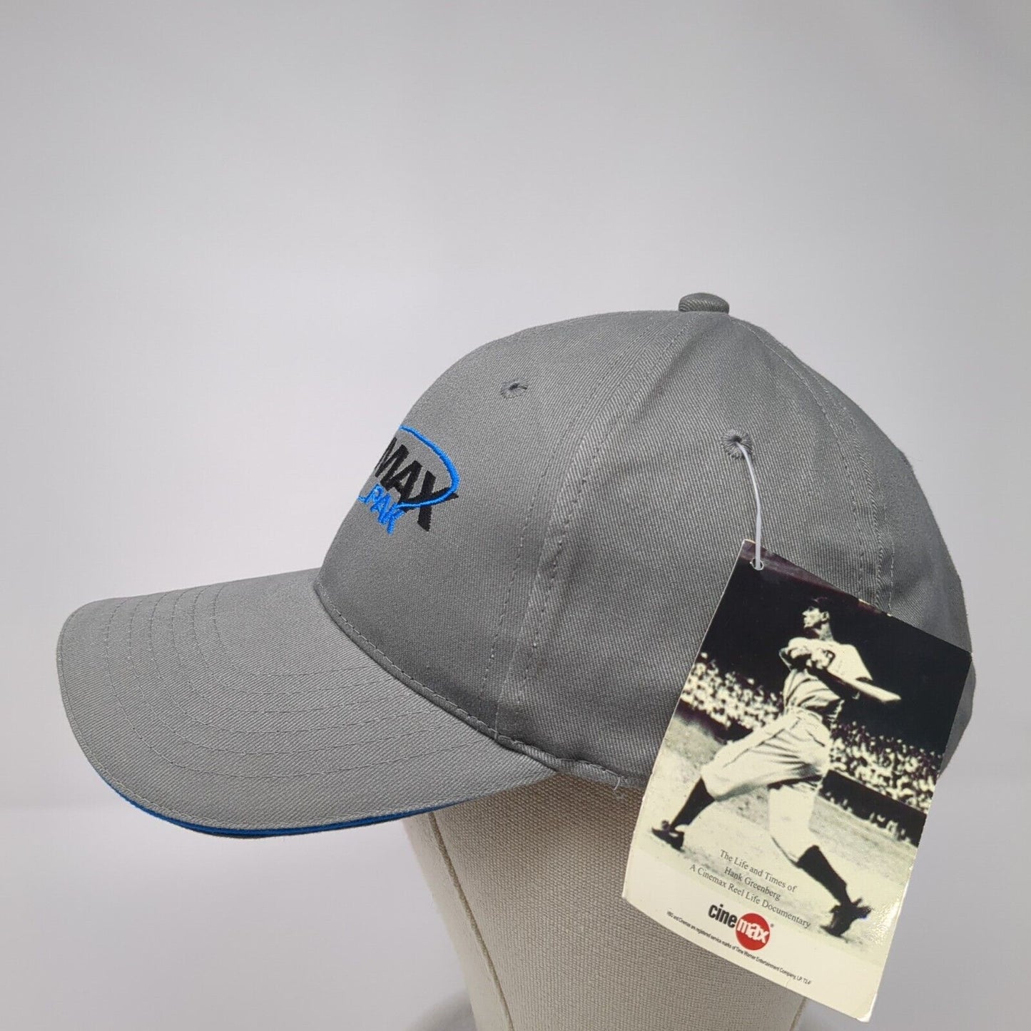 The HBO Max Pak Slideback Hat Gray OS Adjustable Embroidered W/Tags Cotton